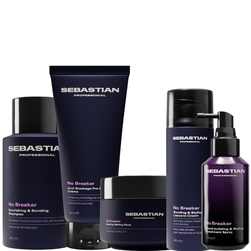 Sebastian Professional Haarpflege-Set No.Breaker Bonding Routine – Aufbau- & Reparaturset, 5-tlg., stärkt die Haarstruktur und reduziert Haarbruch