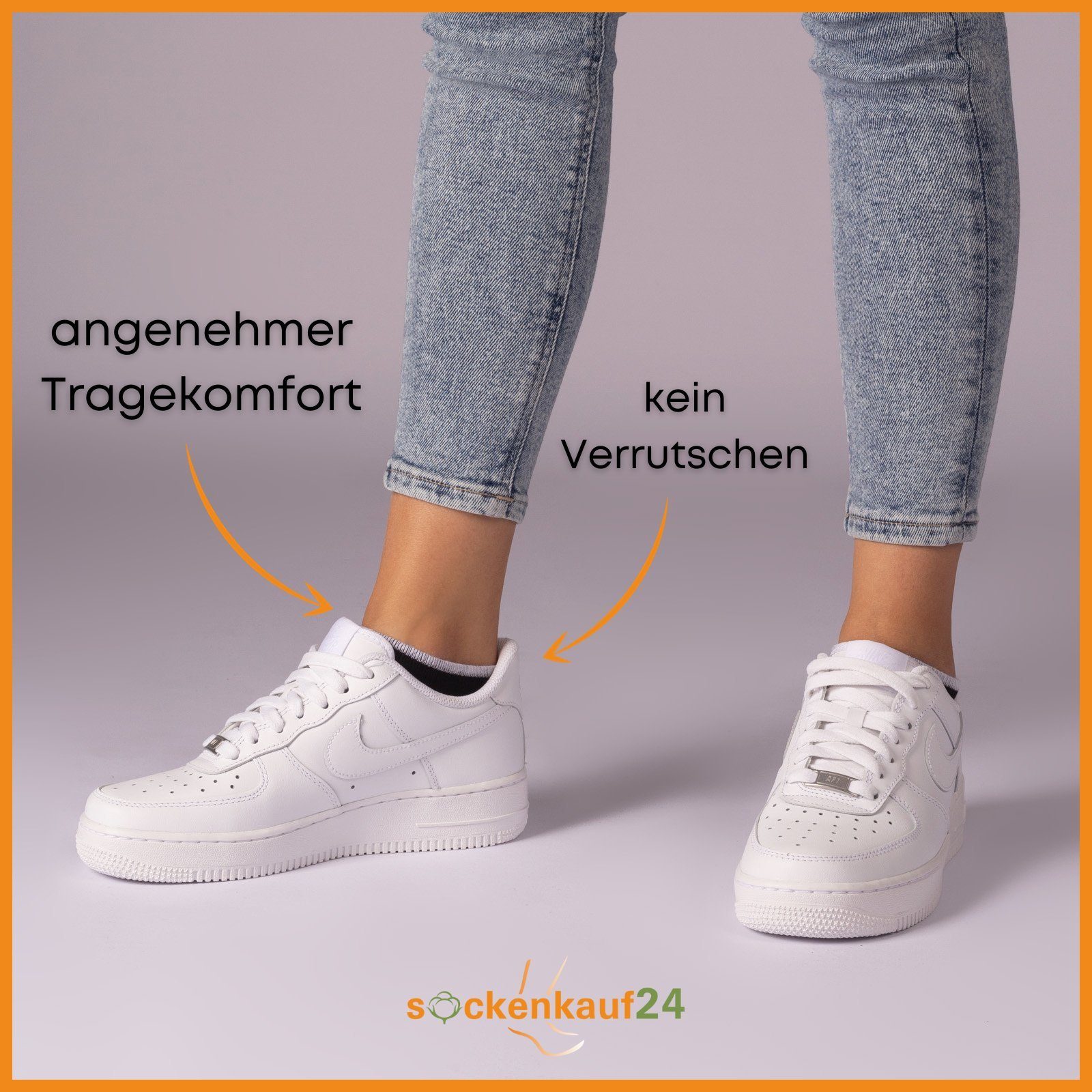 sockenkauf24 Sneakersocken 10 Paar Damen Sneaker Socken Mehrfarbig (35-38, 36844/1) Streifen Punkte Herzen Maritim Baumwolle WP