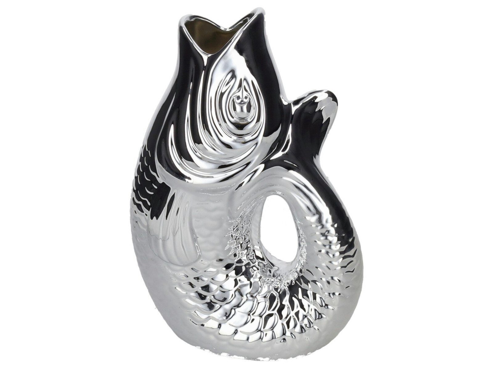 Giftcompany Dekovase Monsieur Carafon Vase / Karaffe Fisch L silber 2,7l (V günstig online kaufen