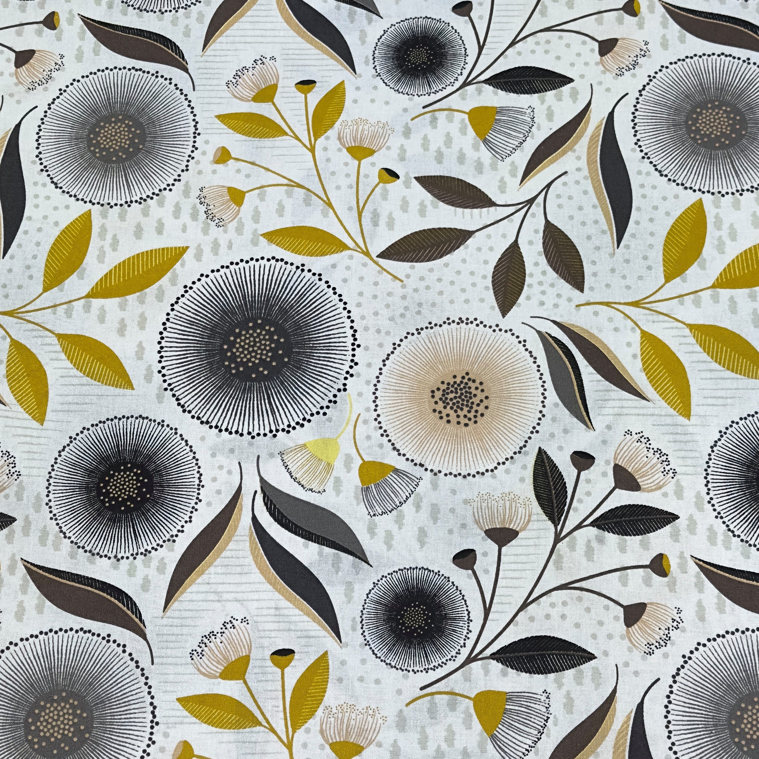 MAGAM-Stoffe Stoff "Pusteblume", Baumwollstoff aus Frankreich OEKO-TEX Meterware ab 50cm