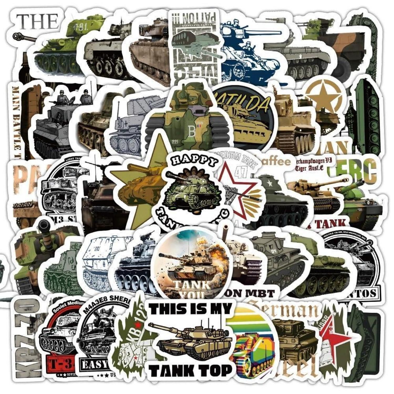 LuxusKollektion Laptop-Aufkleber Aufkleber 50 Stück Vinyl wasserfest für Laptop Auto Skateboard