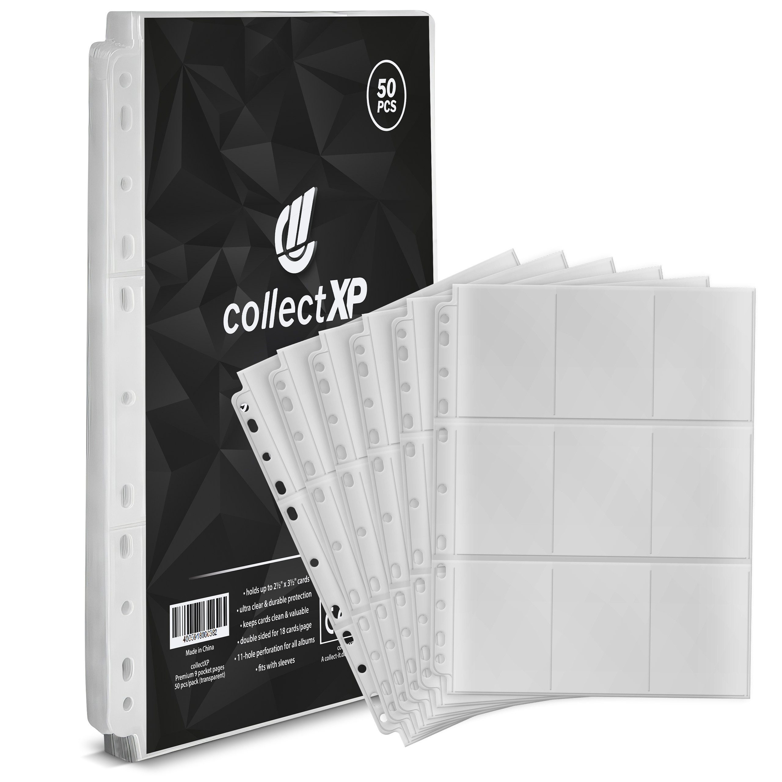 collect-it.de MY HOME OF CARDS + TOYS Sammelkarte collectXP Albumseiten Premium Sammelkarten-Hüllen für alle TCG 50 Stk