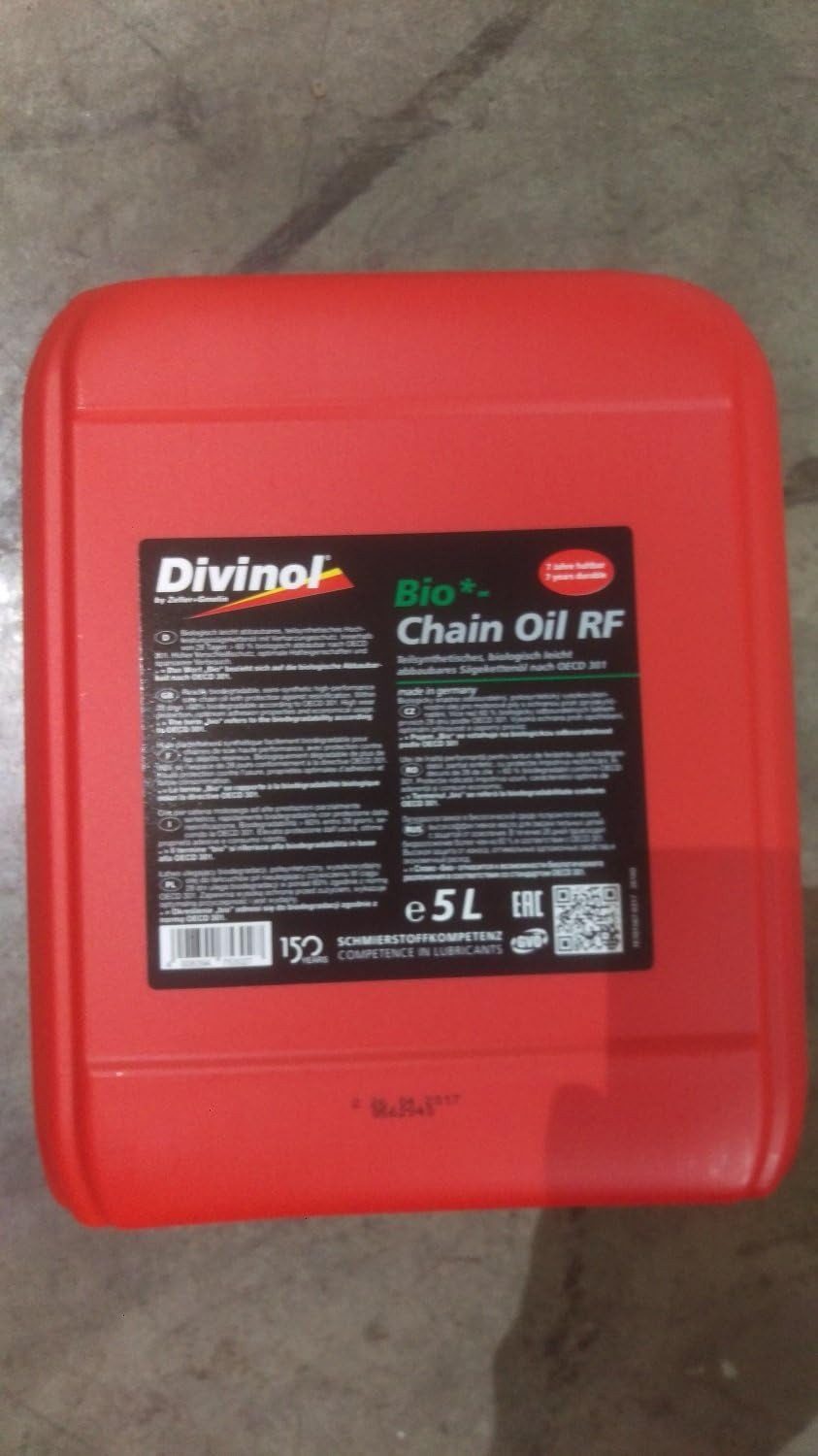 Zeller Multifunktionsöl 5 Liter Divinol 26160 Bio Chail Öl RF teilsynthetisches Kettenöl Bioke, 5000 ml