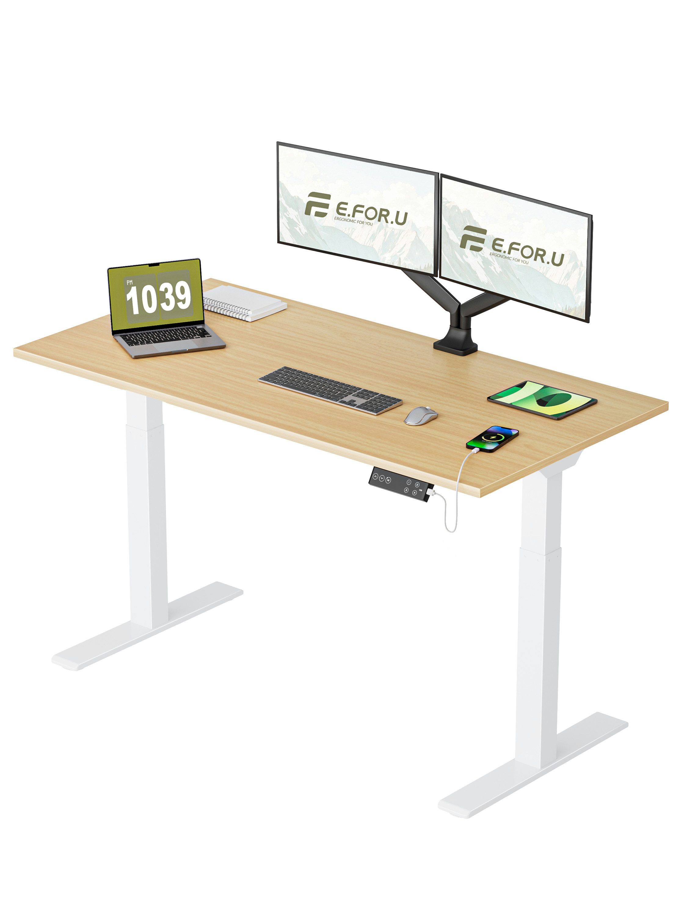 ERGOFINO Schreibtisch DT20LT höhenverstellbarer Schreibtisch (160x80 günstig online kaufen