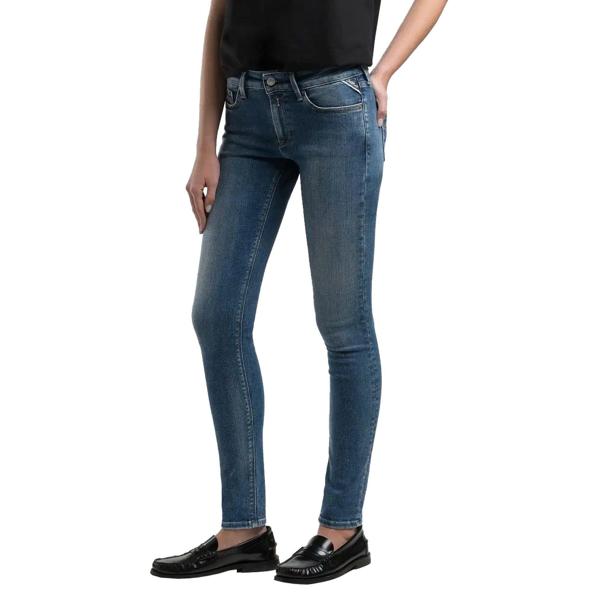 Replay 7/8-Caprijeans New Luz Skinny-Fit Джинси, blau