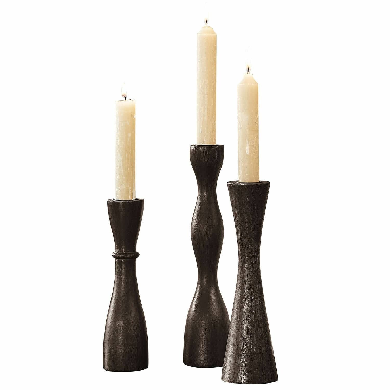 Mirabeau Kerzenständer Kerzenständer 3er Set Méléandre schwarz
