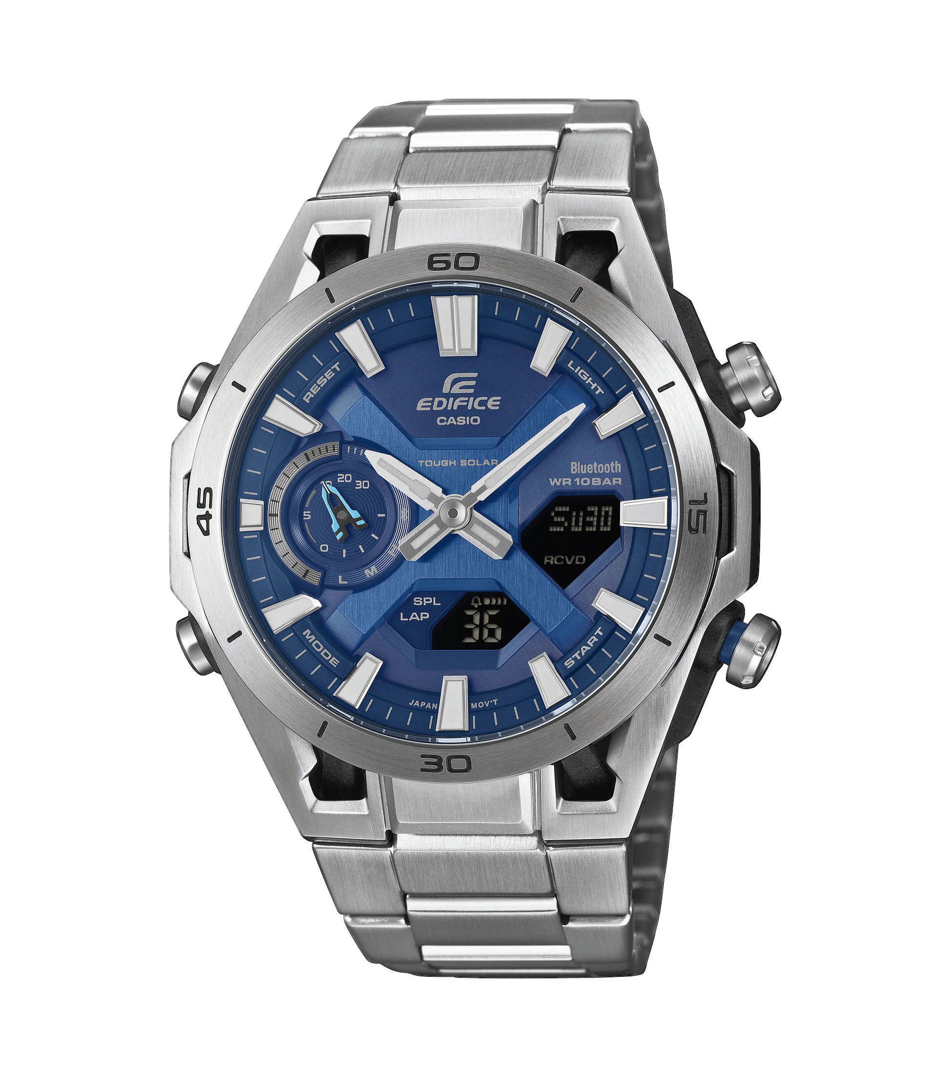 CASIO EDIFICE Smartwatch, Solaruhr, Armbanduhr, Herrenuhr, Hand Moving Funktion, Neo-Display