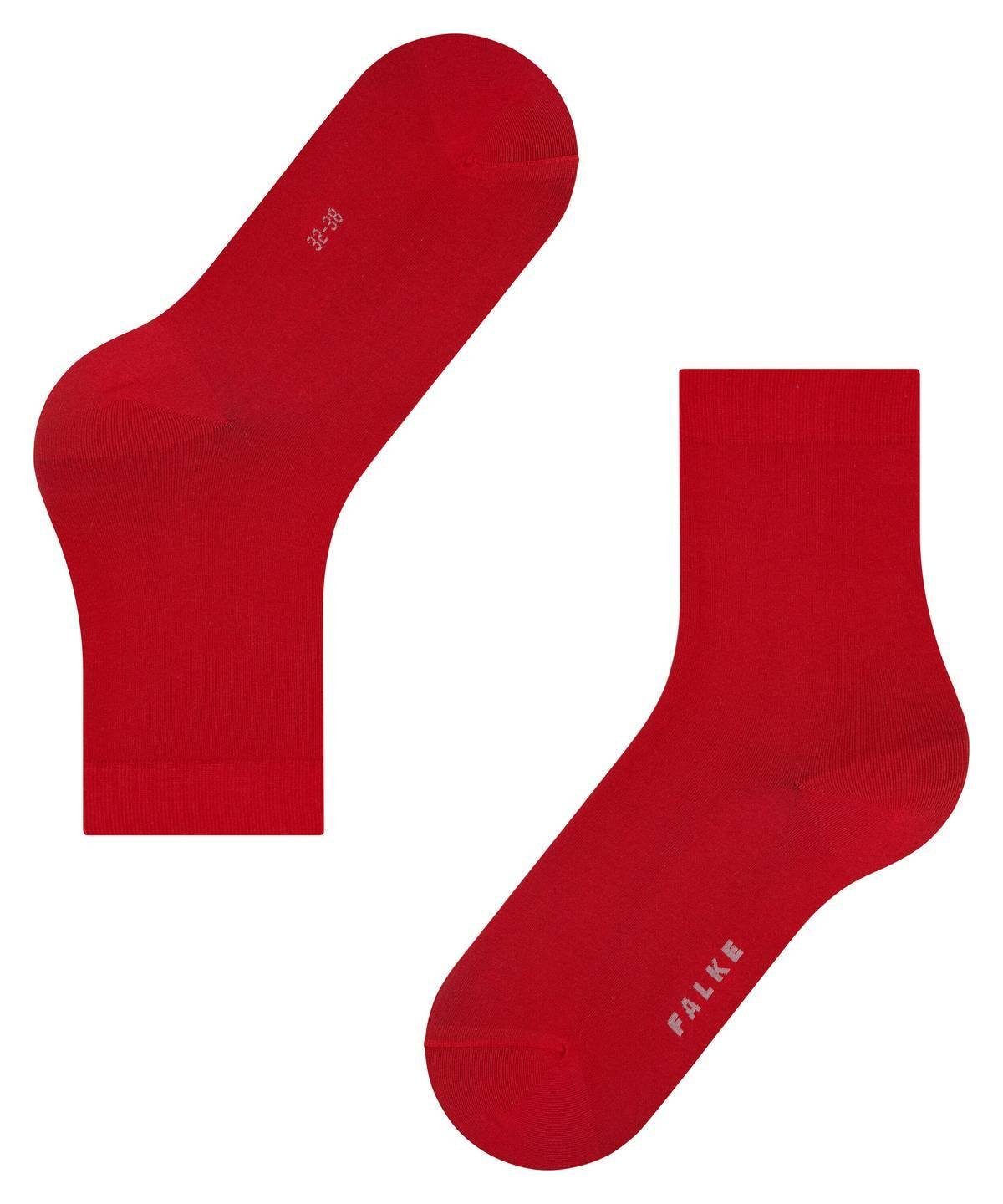 FALKE Cotton Damen Touch, - Rot Kurzsocken, Socken Knit Kurzsocken