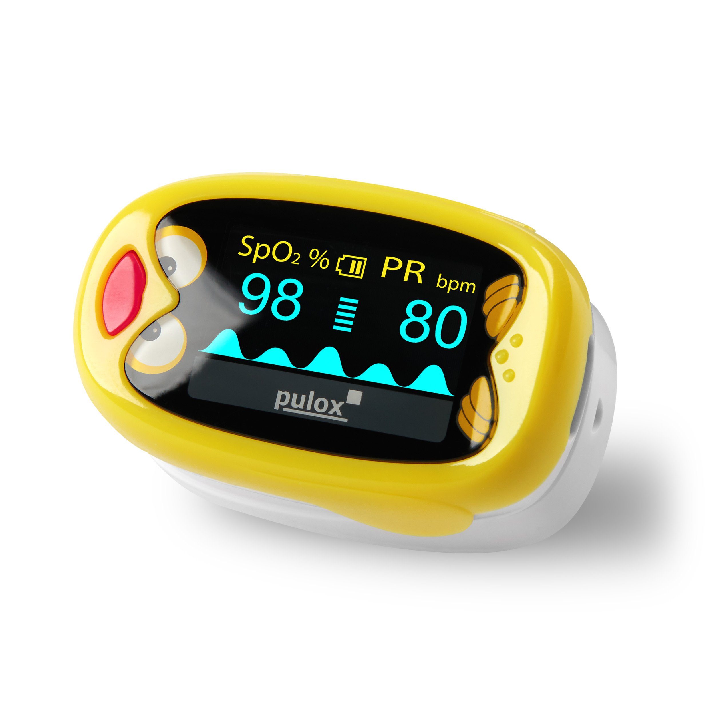 Pulsoximeter PO-210B für Kinder - Akkubetriebenes Kinderoximeter mit Warnfunktion