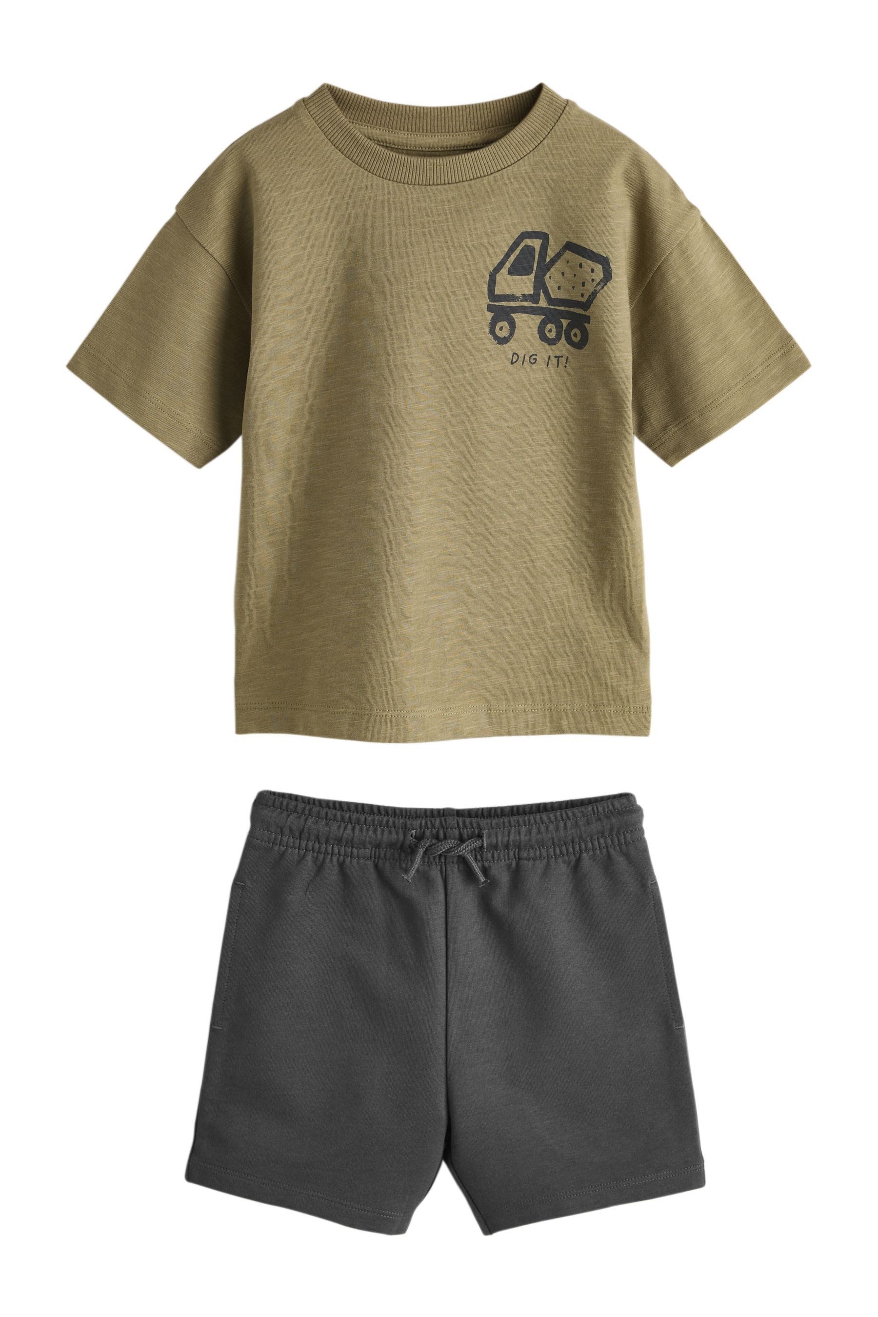 Next T-Shirt & Shorts Kurzarm-T-Shirt mit Rücken-Print und Shorts im Set (2-tlg)