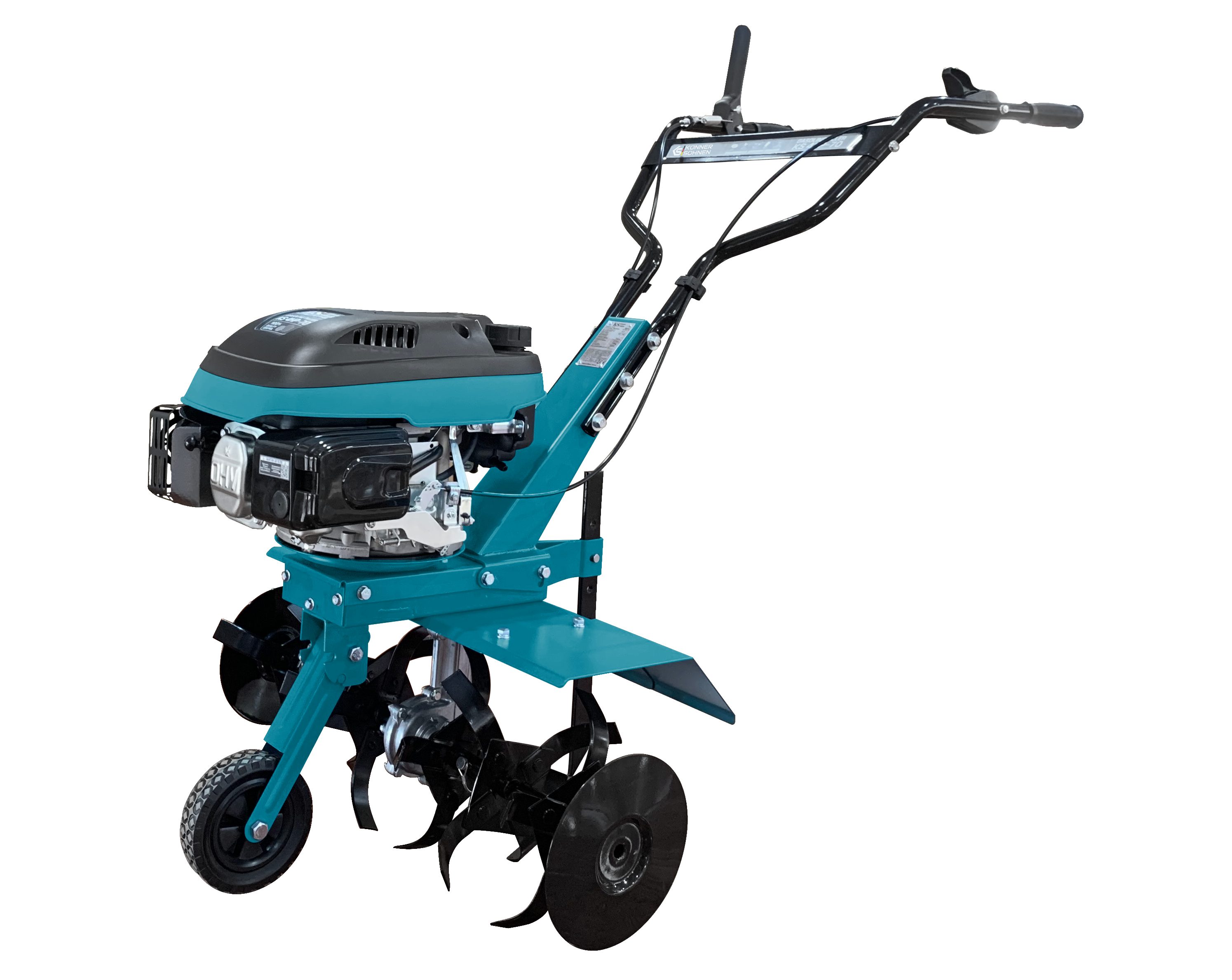 Könner & Söhnen Benzinmotorhacke KS 4HP-70, 70,00 cm Arbeitsbreite, Benzin-Bodenhacke mit Riemenantrieb, 1-St., gartenfräse mit geschmiedete Säbelfräsen, ≤27 cm Arbeitstiefe,Motorleistung 4 PS