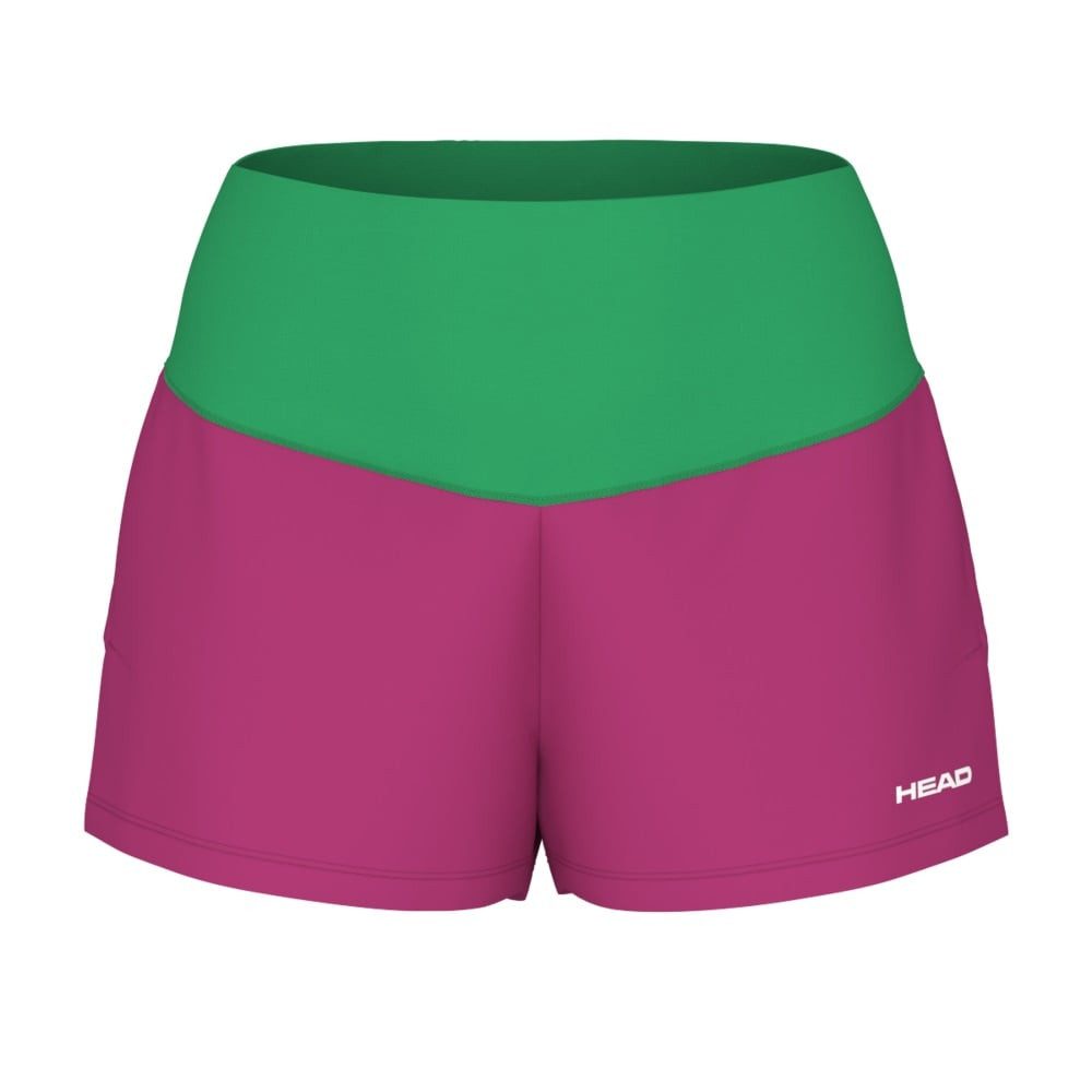 Head Shorts Tennishose Dynamic (mit Innenhose, 4-Wege-Stretch) kurz pink Damen