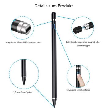 GelldG Eingabestift Stylus Stift für sämtliche Touchscreens, feiner Spitze Tablet Stift
