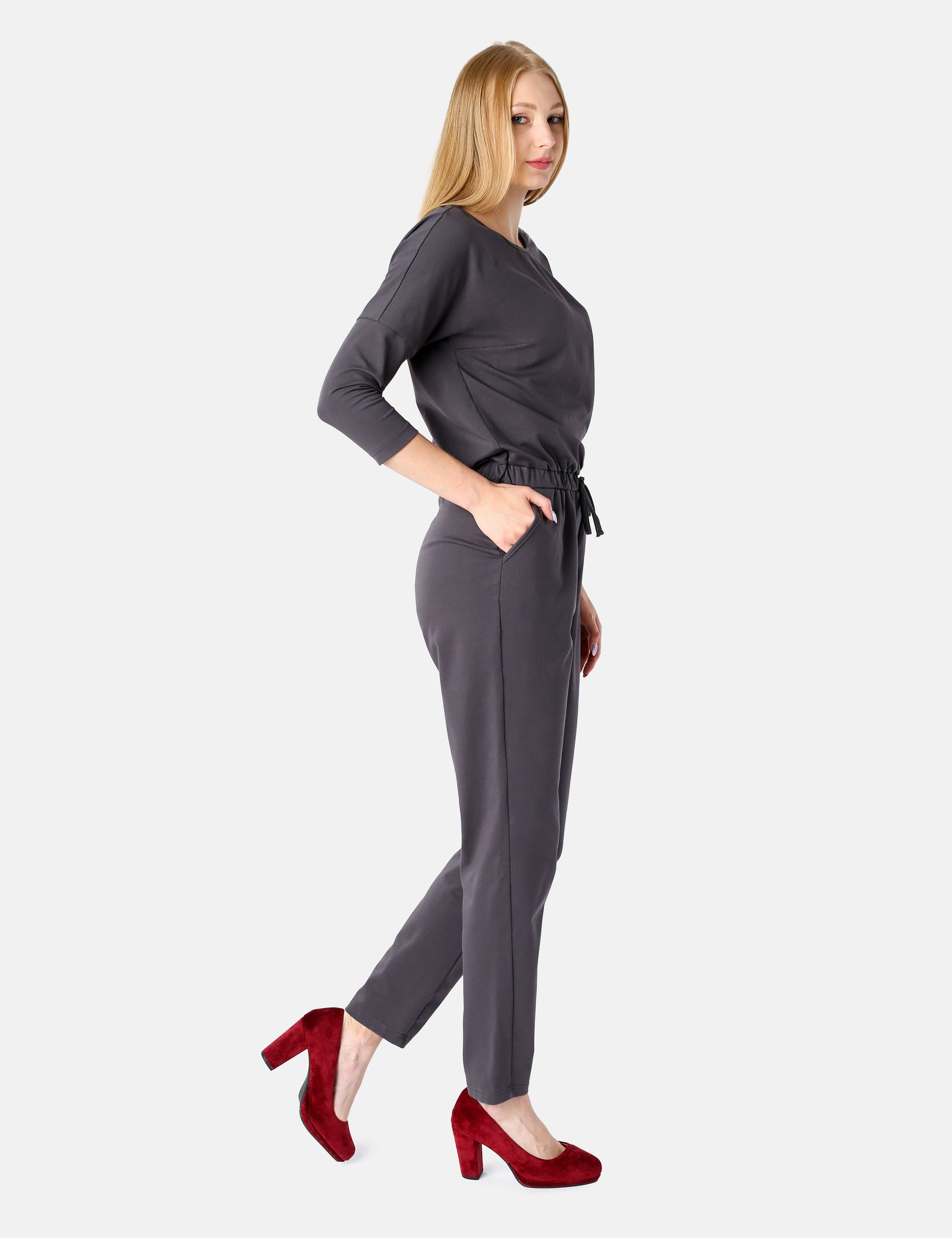 Bellivalini Jumpsuit Damen Hosenanzug mit Bindegürtel Freizeitanzug BLV50-212 (1-tlg)