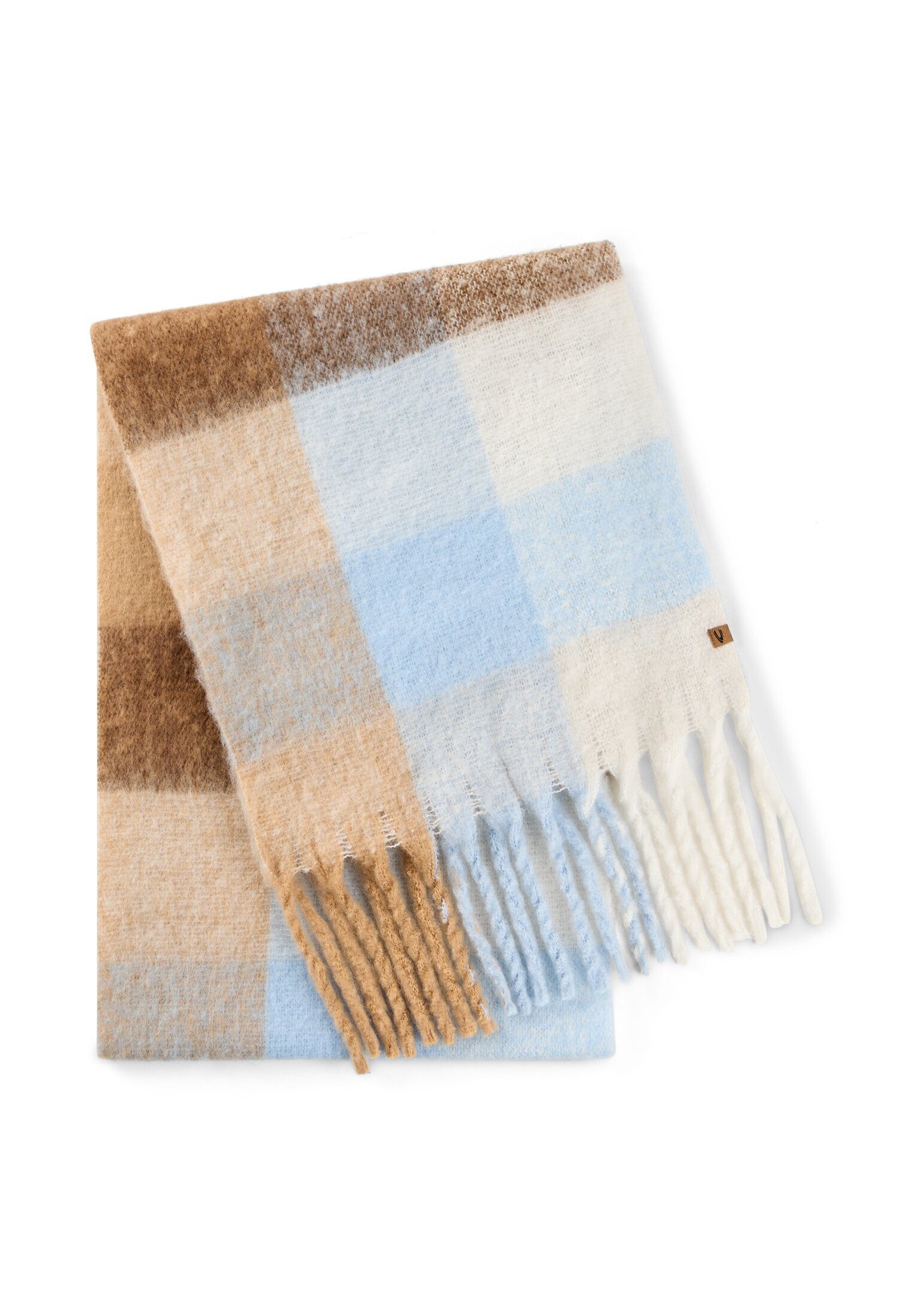camel active Strickschal mit Karomuster