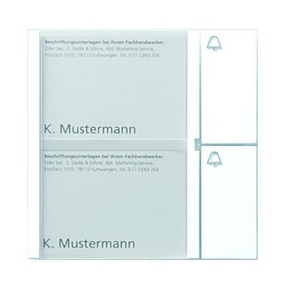 Siedle Gegensprechanlage, Klingelmodul 1+n-System 2RT weiß 99 x 99 x 27 mm