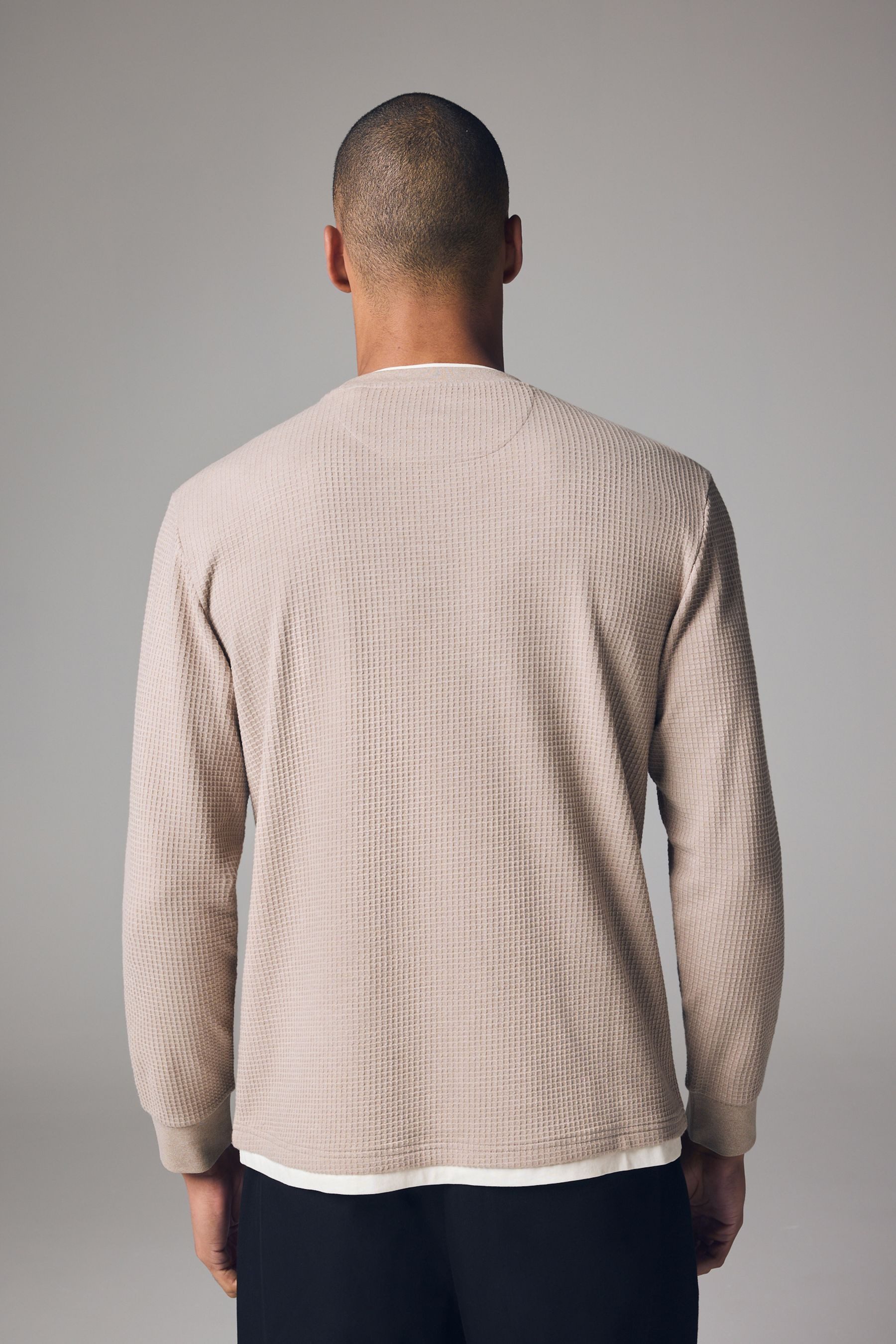 Next 2-in-1-Pullover Strukturierter Langarm-Pullover im Lagenlook (1-tlg) günstig online kaufen