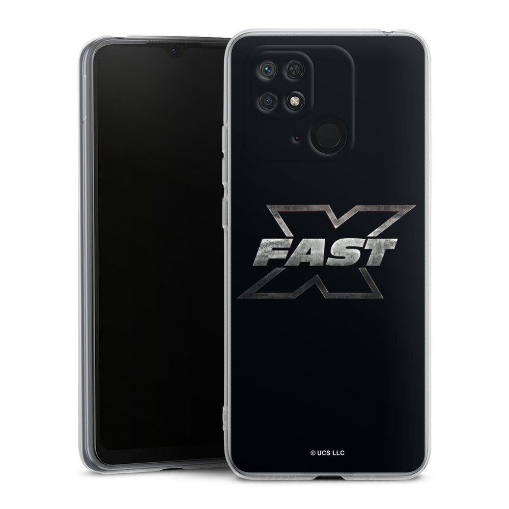 DeinDesign Handyhülle Fast & Furious Logo Offizielles Lizenzprodukt Fast X Logo Metal, Xiaomi Redmi 10C Silikon Hülle Bumper Case Handy Schutzhülle