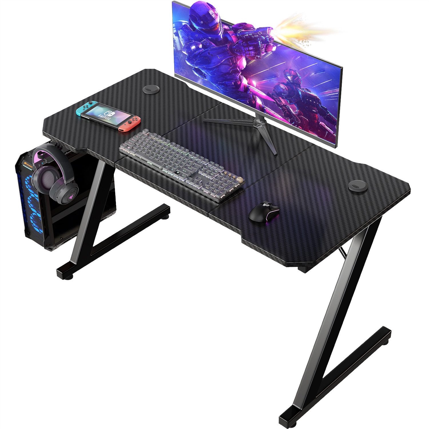 GUNJI Gamingtisch 80/120/140cm Spieltisch, Ergonomischer Computertisch günstig online kaufen