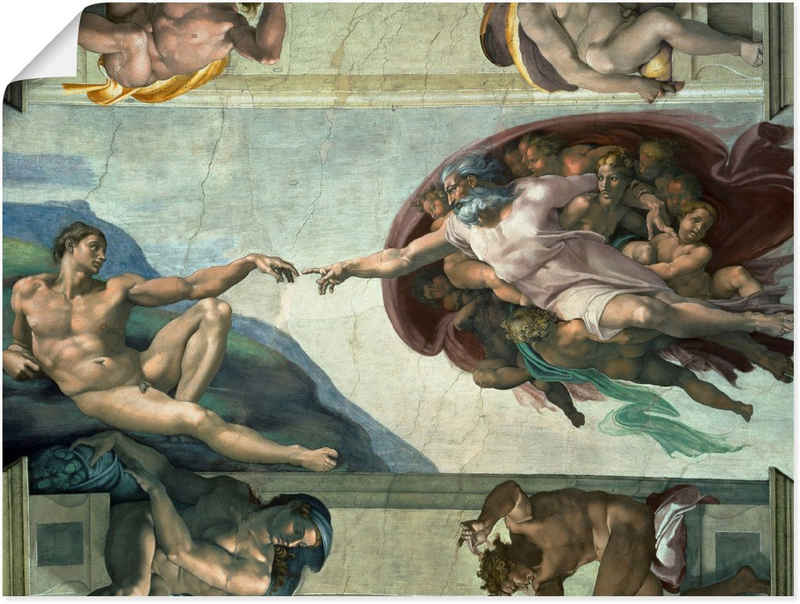 Artland Wandbild Die Erschaffung des Adam, Religion (1 St), als Leinwandbild, Poster, Wandaufkleber in verschied. Größen