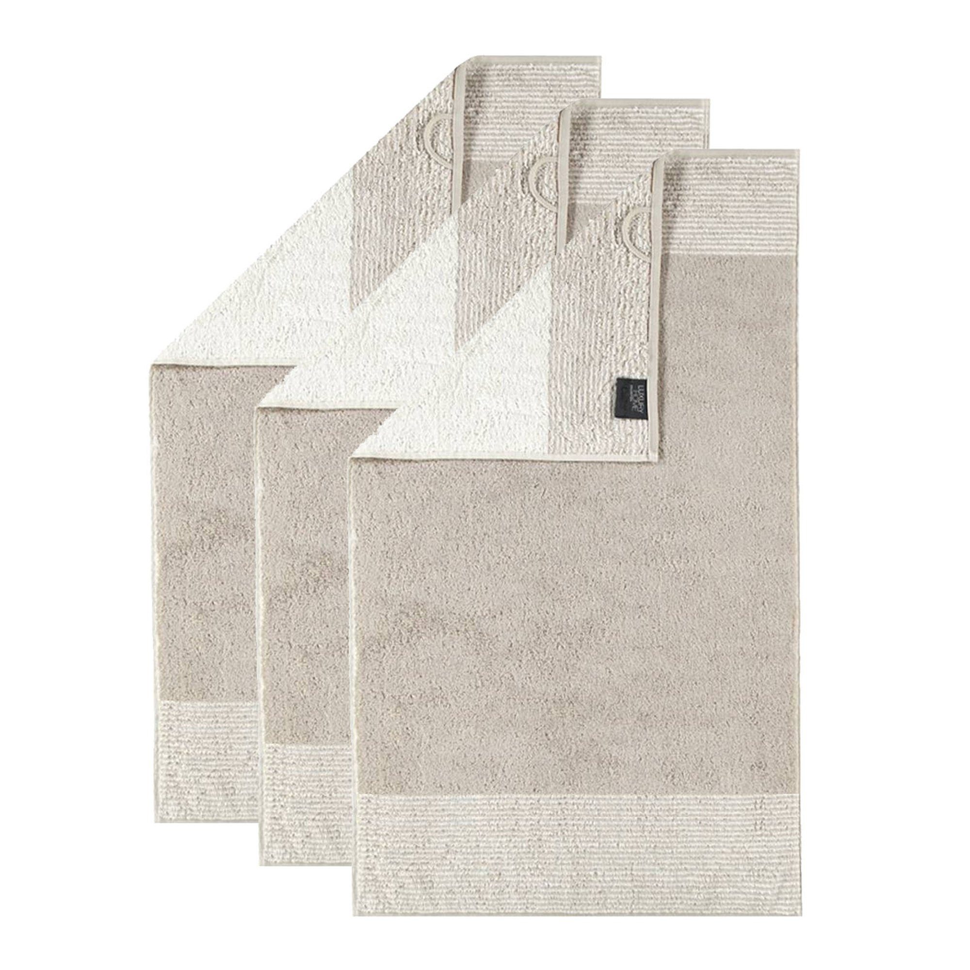 Cawö Gästehandtücher Unisex Gästetuch 3er Pack Baumwolle, Frottier (Packung, 3-St)