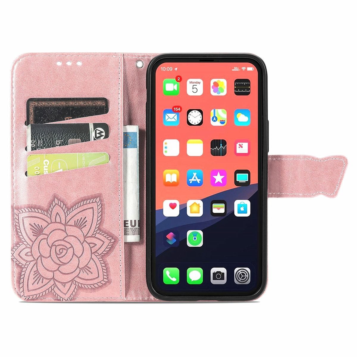 König Design Handyhülle Apple iPhone 13, Schutzhülle Schutztasche Case Cover Etuis Wallet Klapptasche Bookstyle