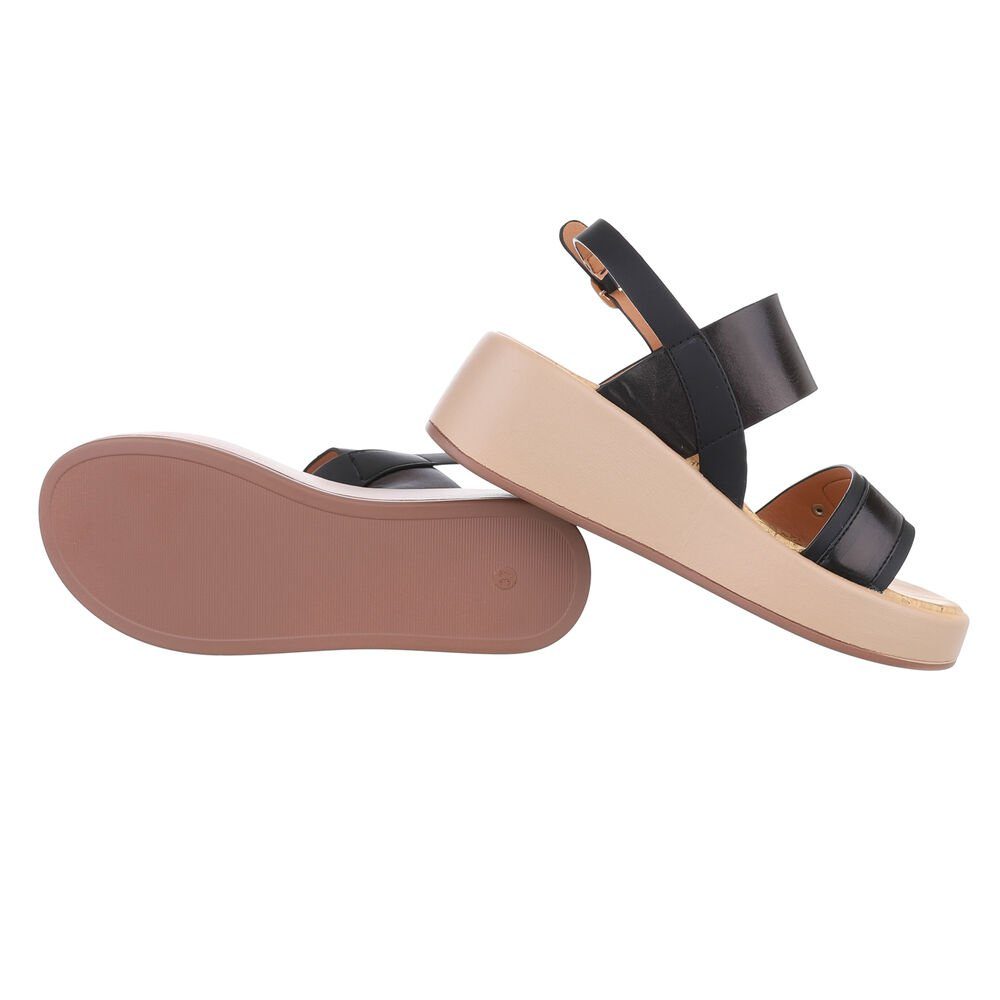 Ital-Design Damen Freizeit Plateausandaletten Keilabsatz/Wedge Keilsandalet günstig online kaufen