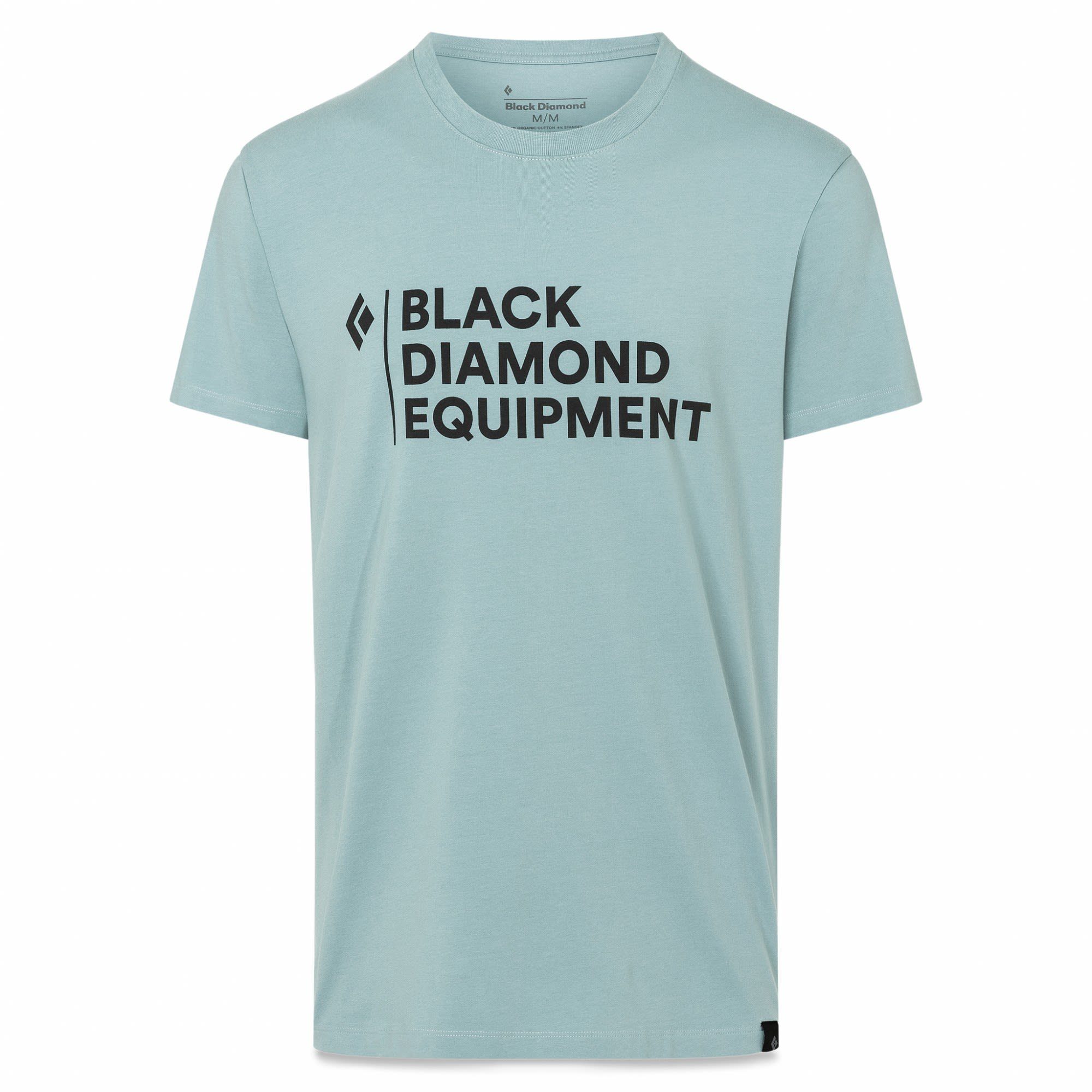 Black Diamond T-Shirt Black Diamond M Stacked Logo Tee Herren Blue Grey