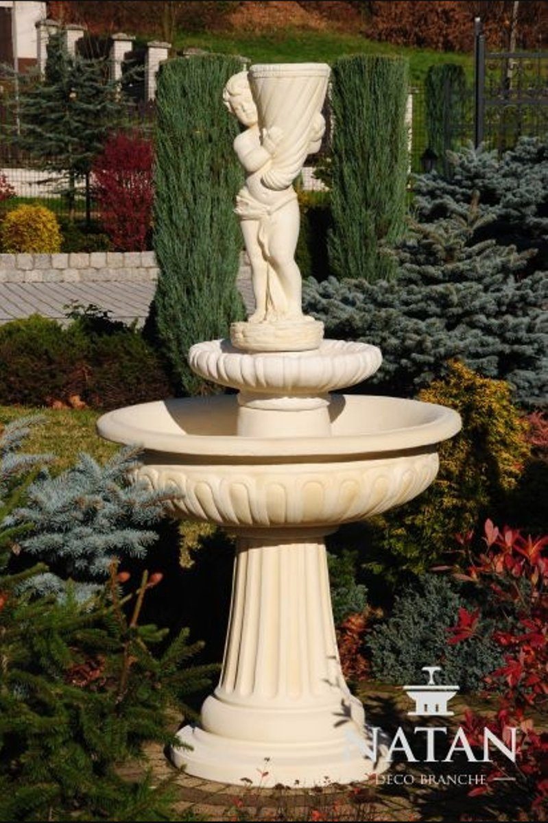 Garten Neu JVmoebel Brunnen Skulptur Deko Springbrunnen Fontaine Zierbrunnen Teich