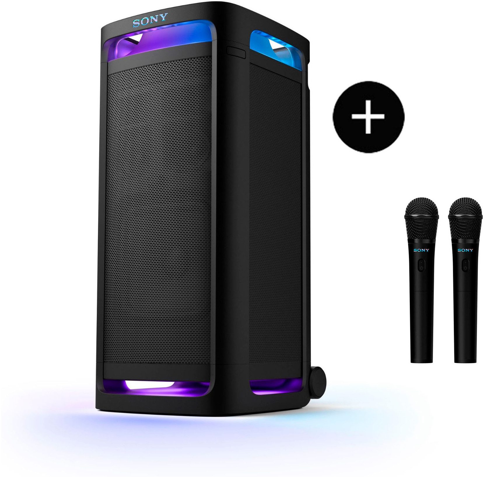 Sony ULT Tower 9AC + Micro ULT MIC (UVP 149) Party-Lautsprecher Stereo (A2DP Bluetooth, Bluetooth, AVRCP Bluetooth, 80 W, Bluetooth - Erweiterte Rauschunterdrückung, Duettunterstützung)