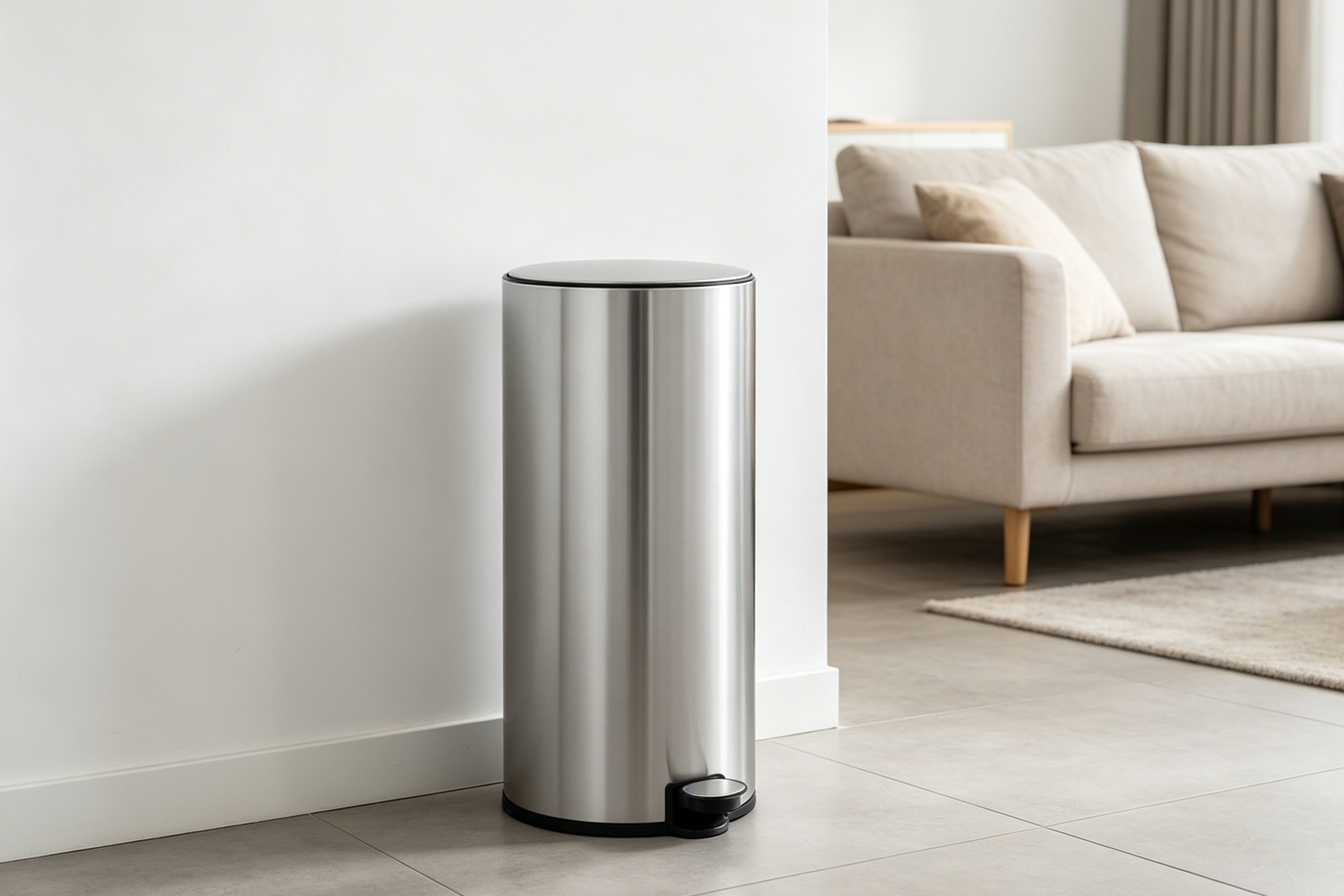 OTTO home Mülleimer in 5 versch. Farben, 5 L, 10 L o. 30 L, Soft Close, Lennu, Abfalleimer, Treteimer für Küche oder Bad, Kosmetikeimer mit verstecktem Griff