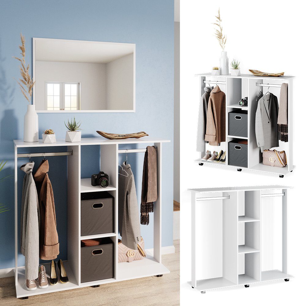 Vicco Kleiderschrank Robbie, Weiß, 130 x günstig online kaufen