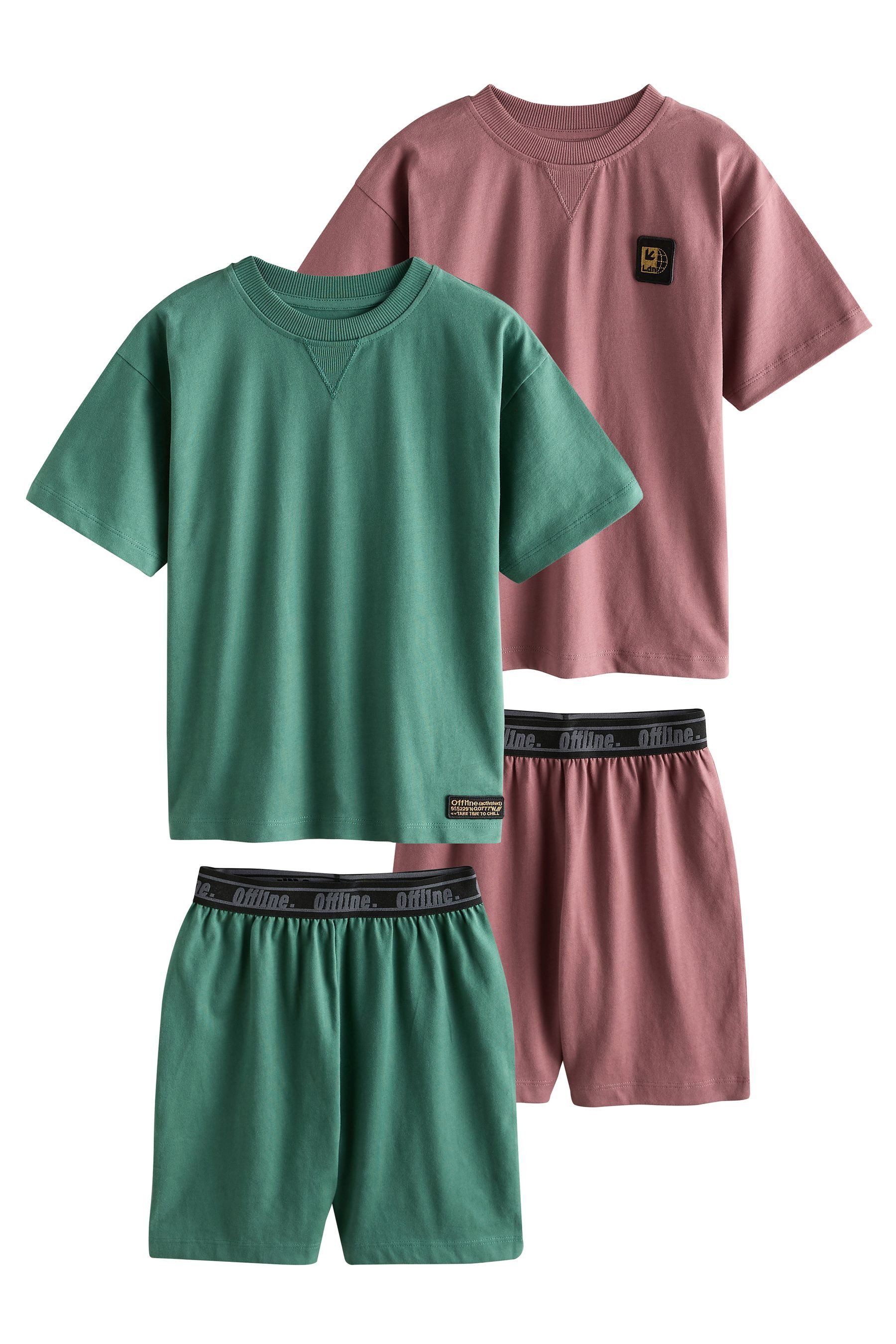 Next Pyjama Kurze Schlafanzüge, 2er-Pack (4 tlg)