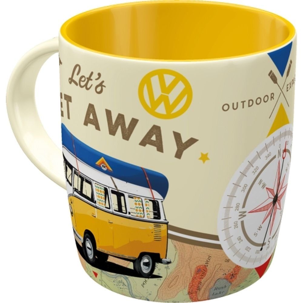 Nostalgic-Art Tasse Kaffeetasse - Volkswagen - VW Bulli Let's Get Away