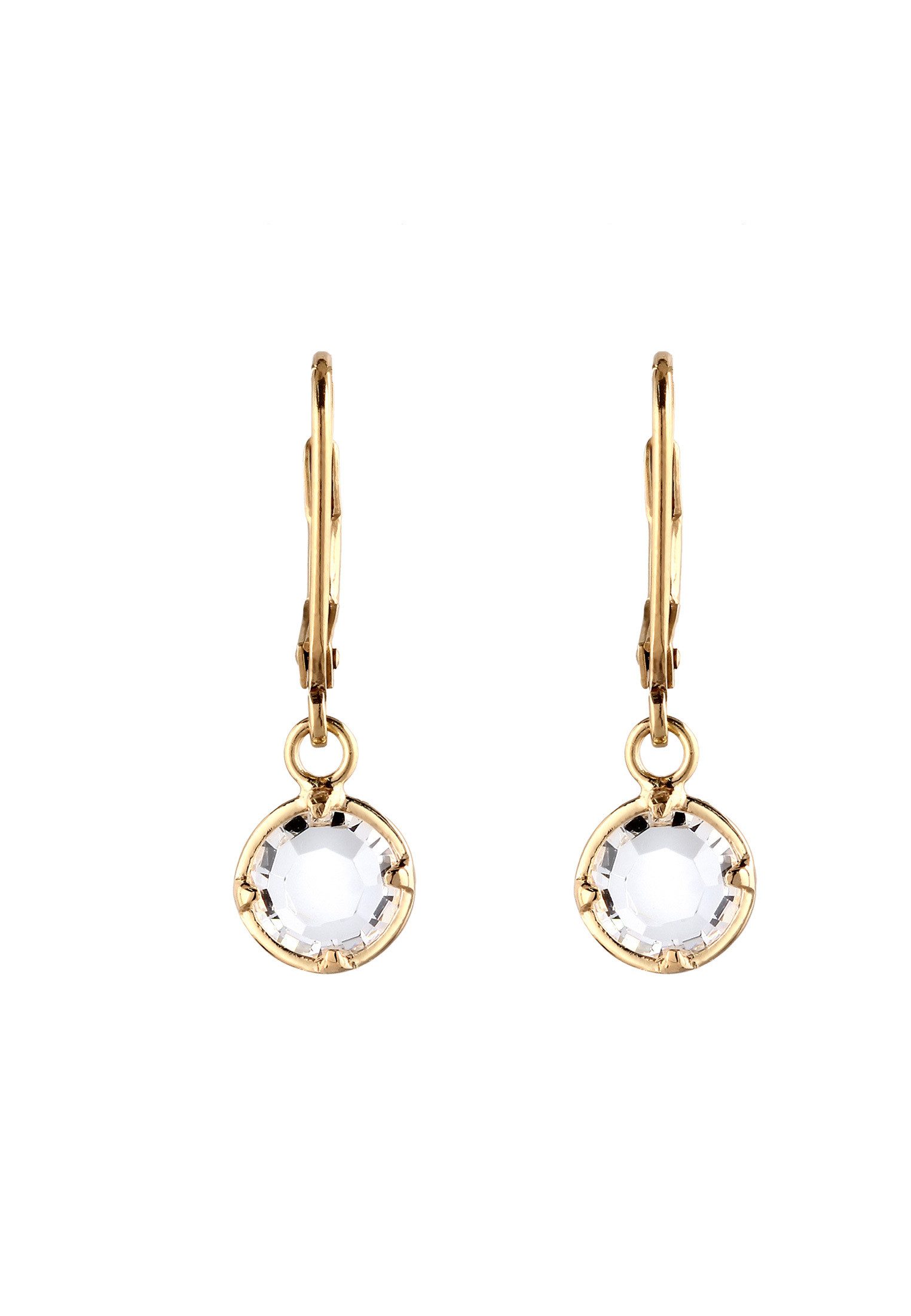Elli Ohrhänger-Set Ohrhänger Glas Kristalle Weiß günstig online kaufen