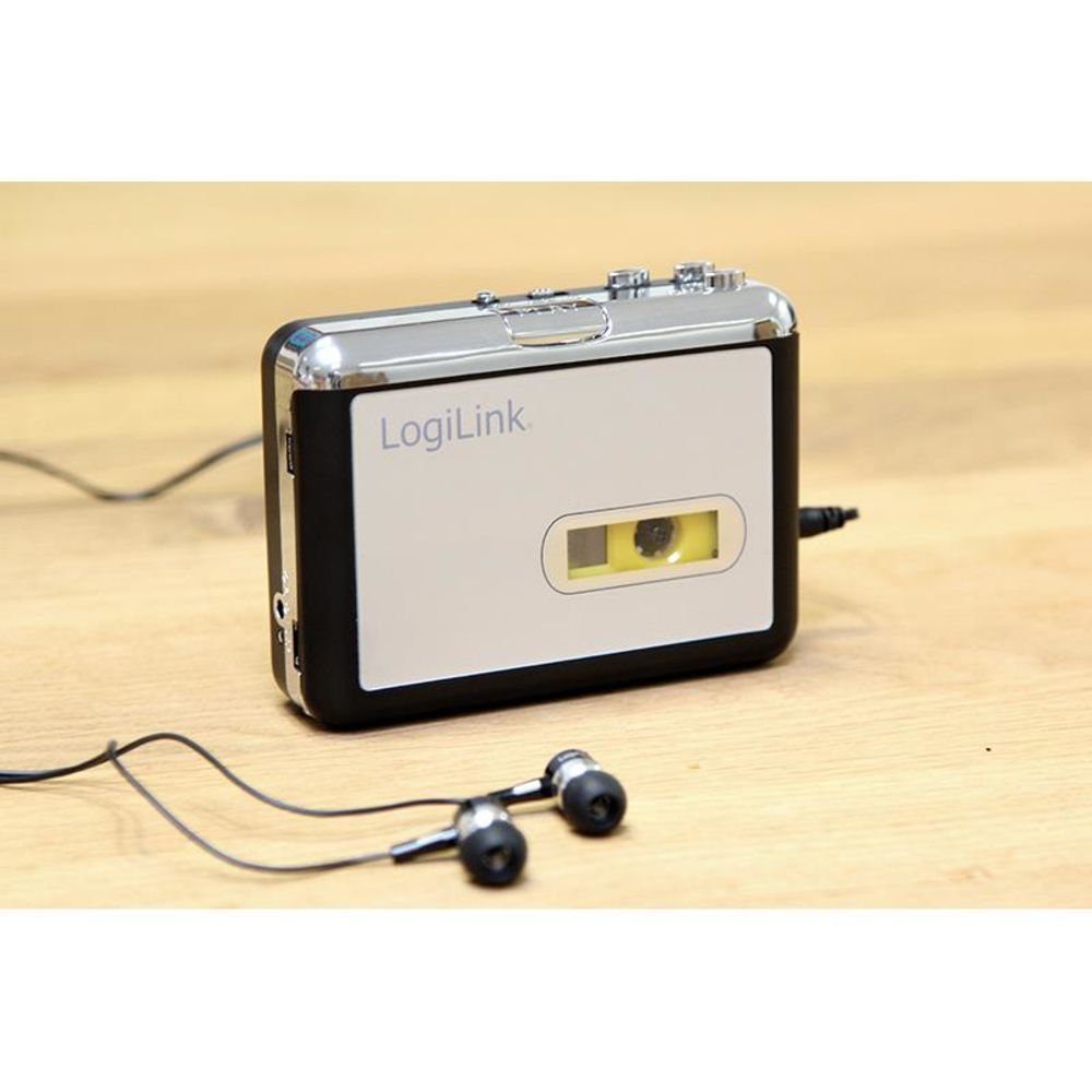 LogiLink UA0156 Digitales Aufnahmegerät (Kassetten-Digitalisierer, Konverter zu MP3, USB Anschluß für PC)