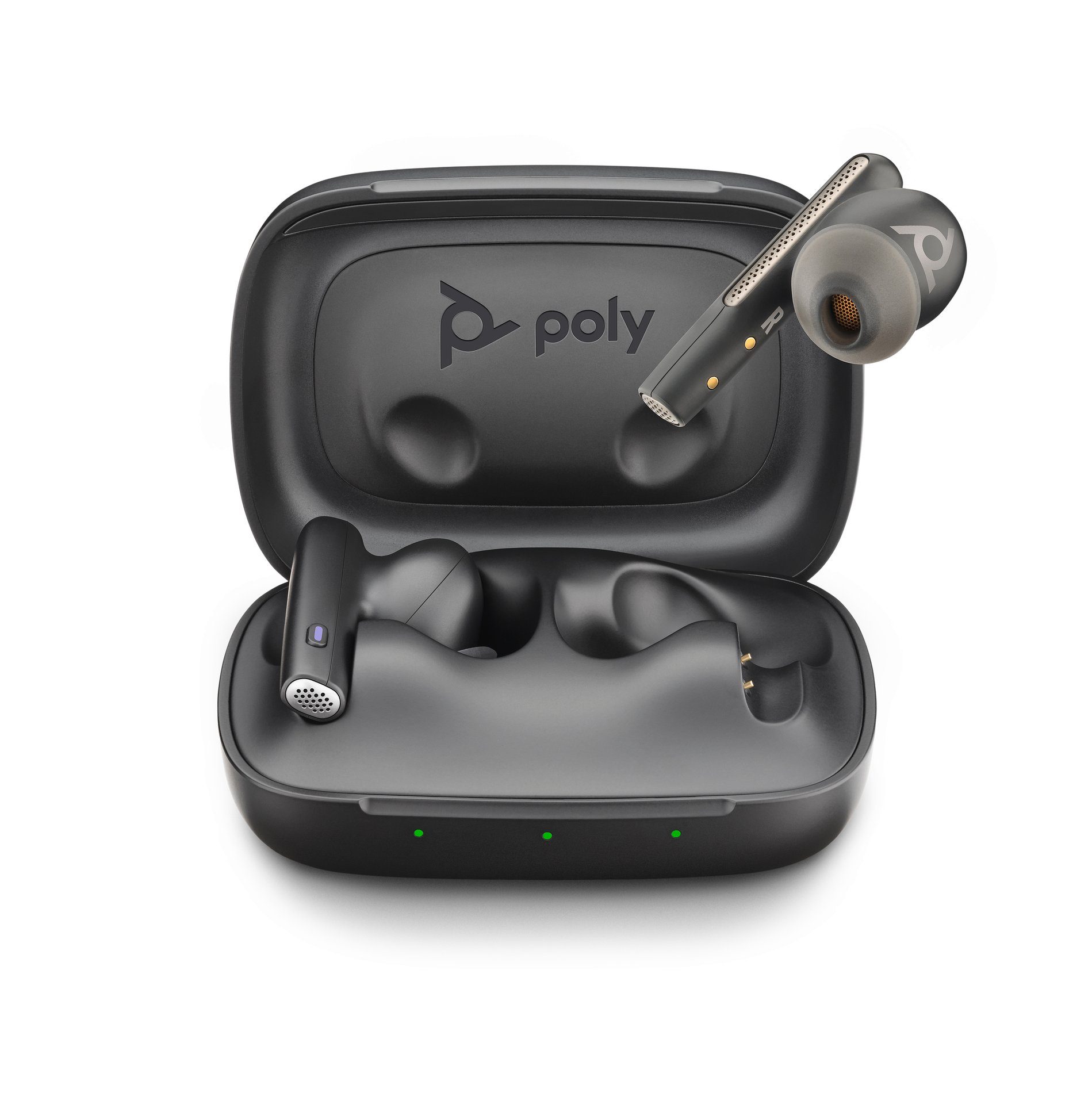 Poly Voyager Free 60 UC Teams USB-A Kopfhörer (Active Noise Cancelling (ANC) Schwarz | Kopfhörer