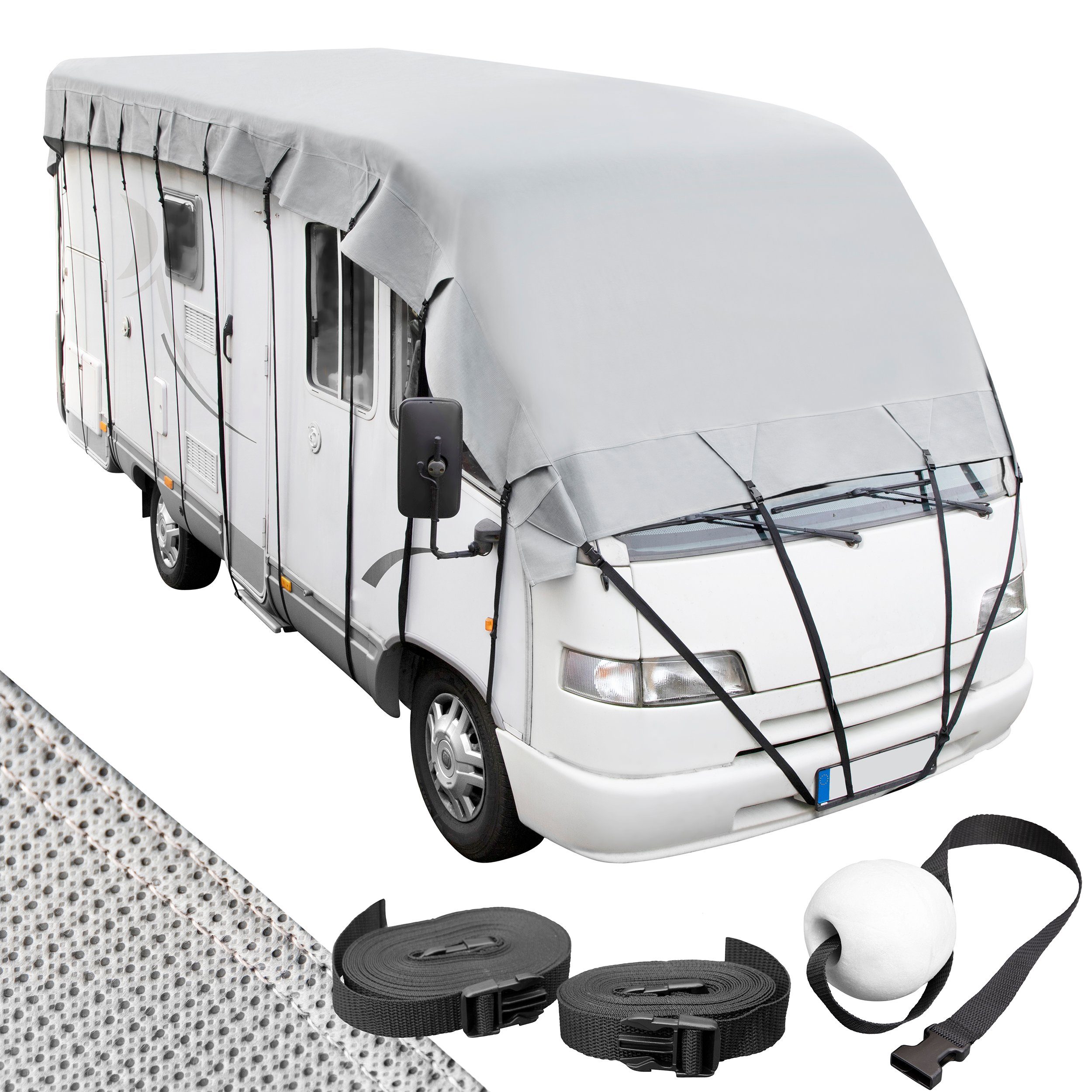 ONVAYA Wohnmobilschutzhülle Dachabdeckung mit Aufbewahrungstasche, Abdeckplane für Wohnwagen