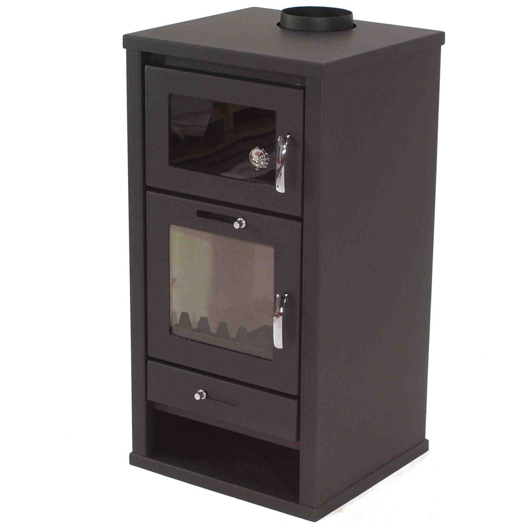 Apex Kaminofen Kaminofen 11.3kW Backfach + Herdplatte Kachelofen Heizofen EEK A 56314, (1-tlg) – Bild 4 von 5