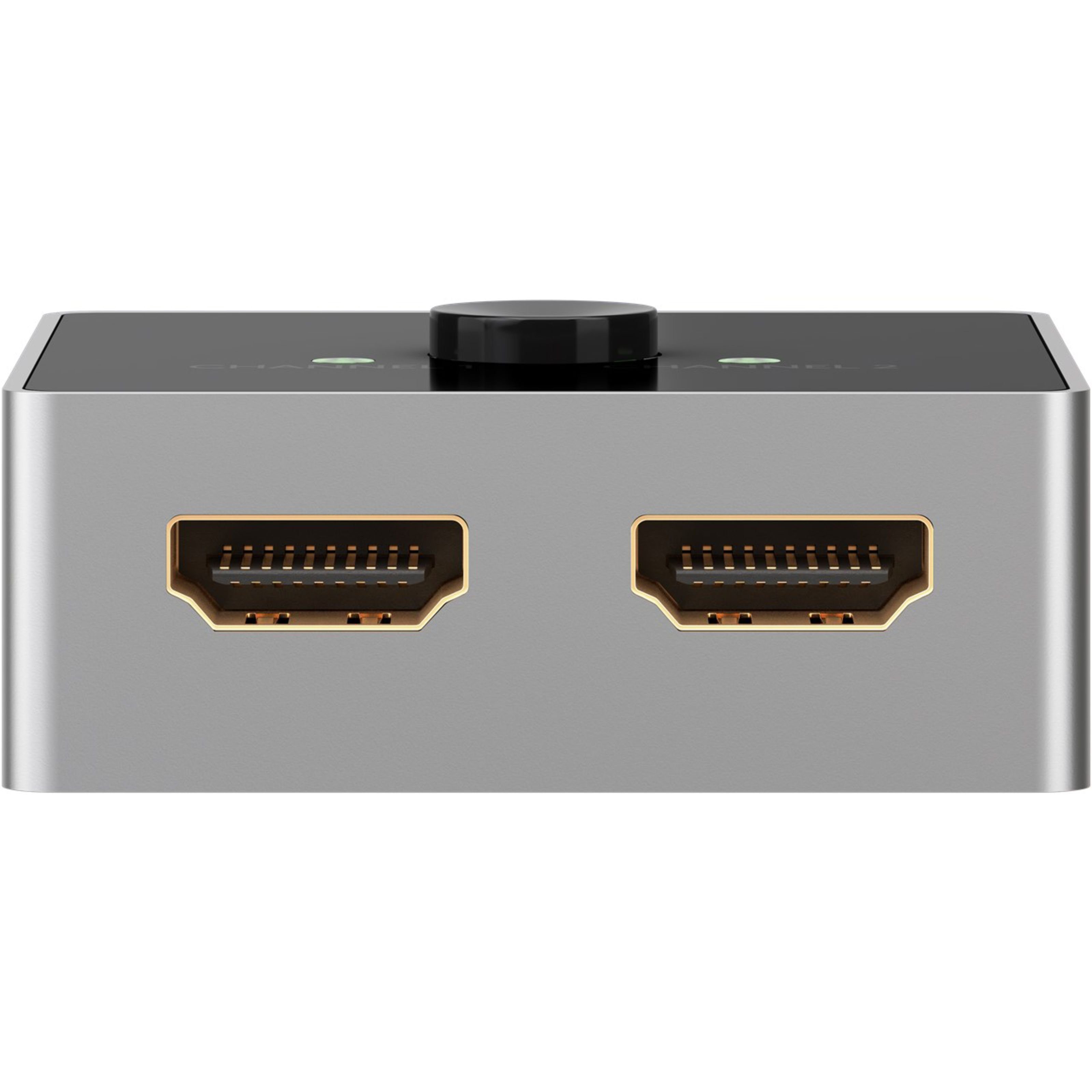 Goobay HDMI-Splitter, Manuelle HDMI™-Umschaltbox 2 auf 1 (4K @ 60 Hz) - Zubehör für