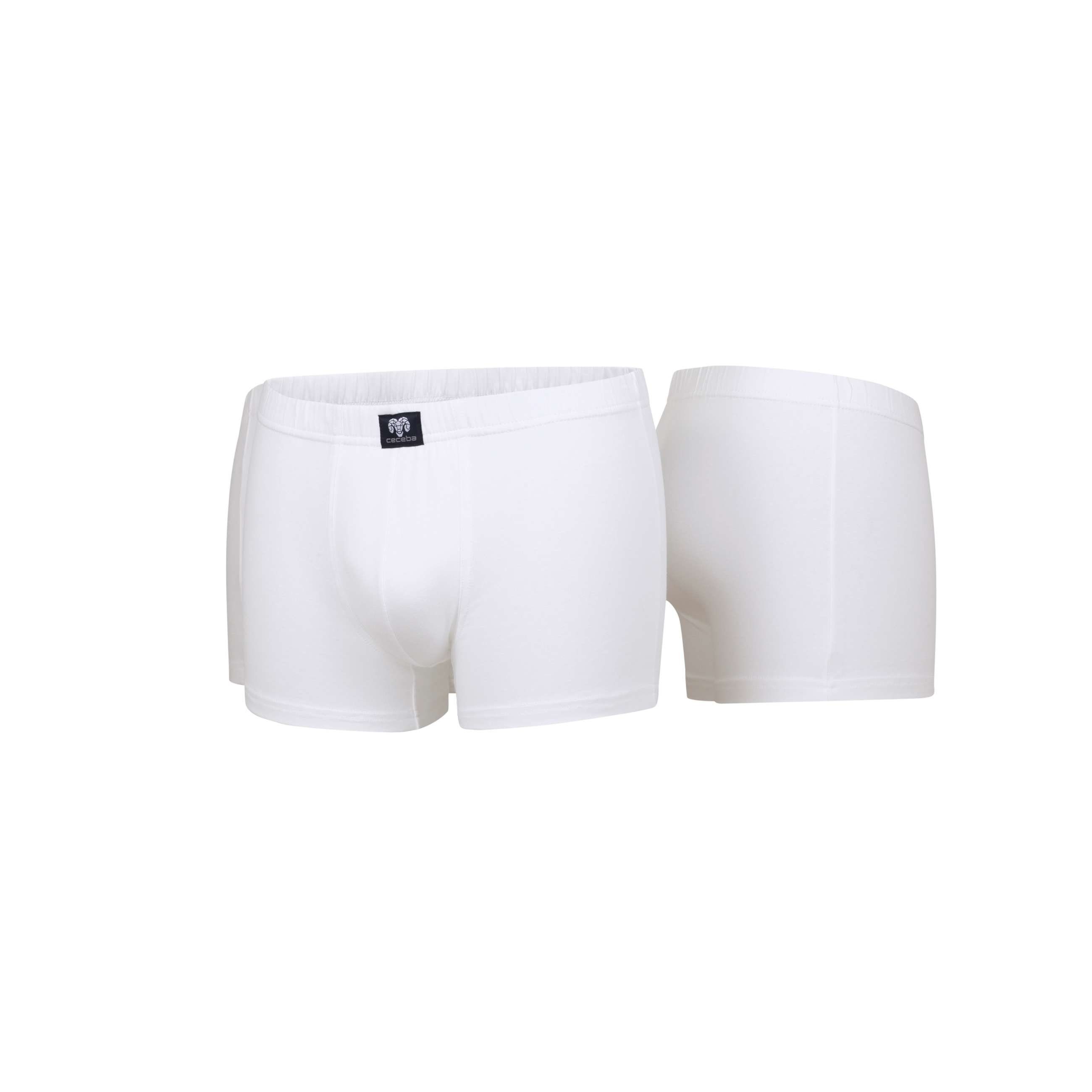 CECEBA uni weiss 3er CECEBA Pants Herren Pack Boxershorts weiß (3-St)