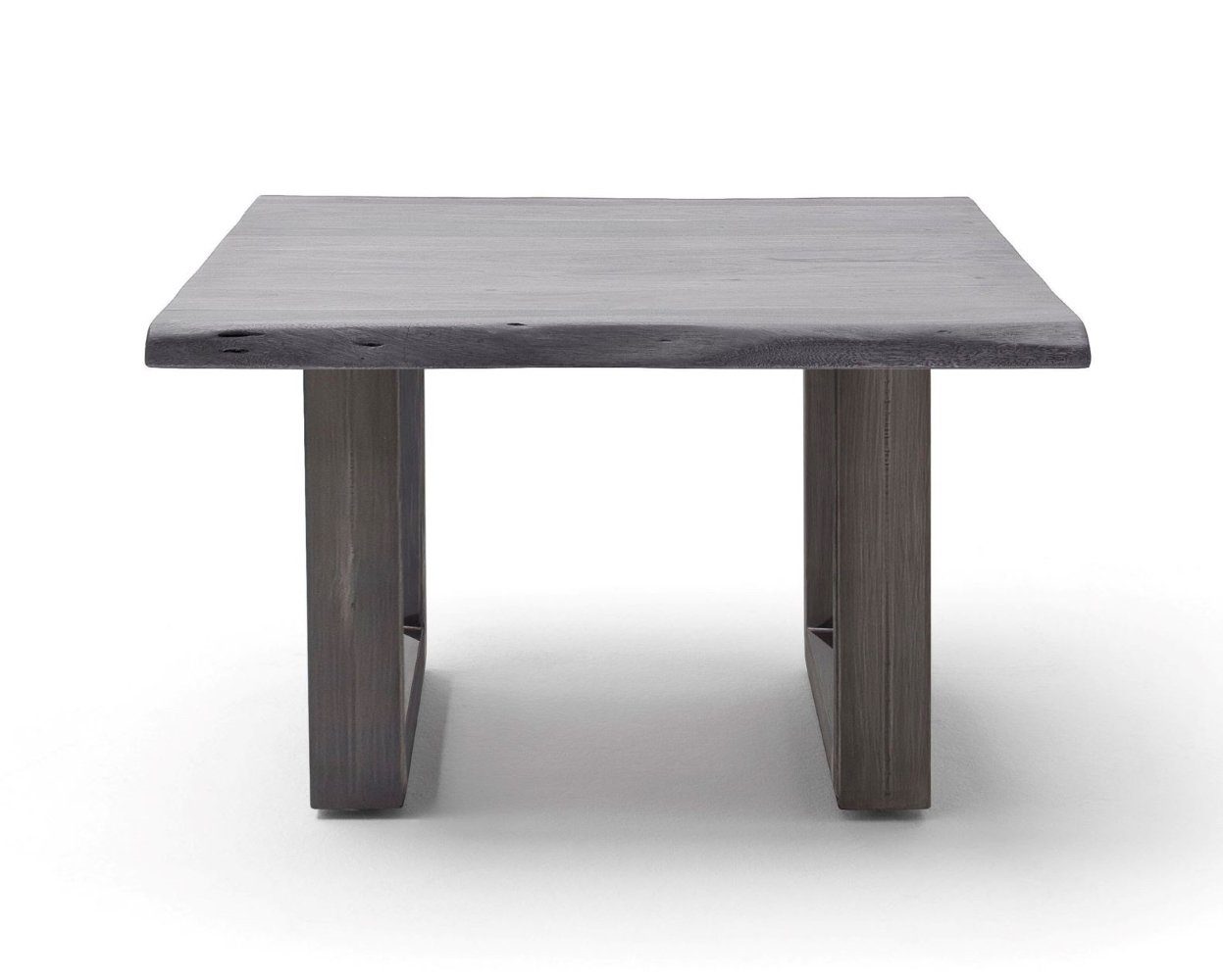 U-Form furniture Baumkante quadratisch Cartagen, MCA grau Couchtisch Akazie-massiv