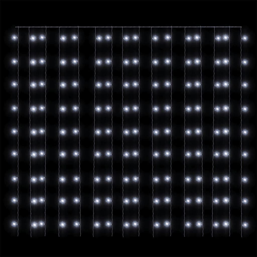 m LED Funktionen Kaltweiß 300 LED-Lichtervorhang 8 (1-tlg) vidaXL 3x3 Christbaumschmuck