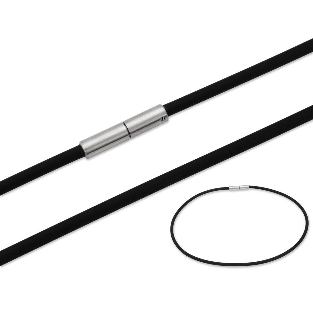 Unique Kette ohne Anhänger Halsband Kautschuk Kette 3mm KS0011 (Länge: 40cm günstig online kaufen