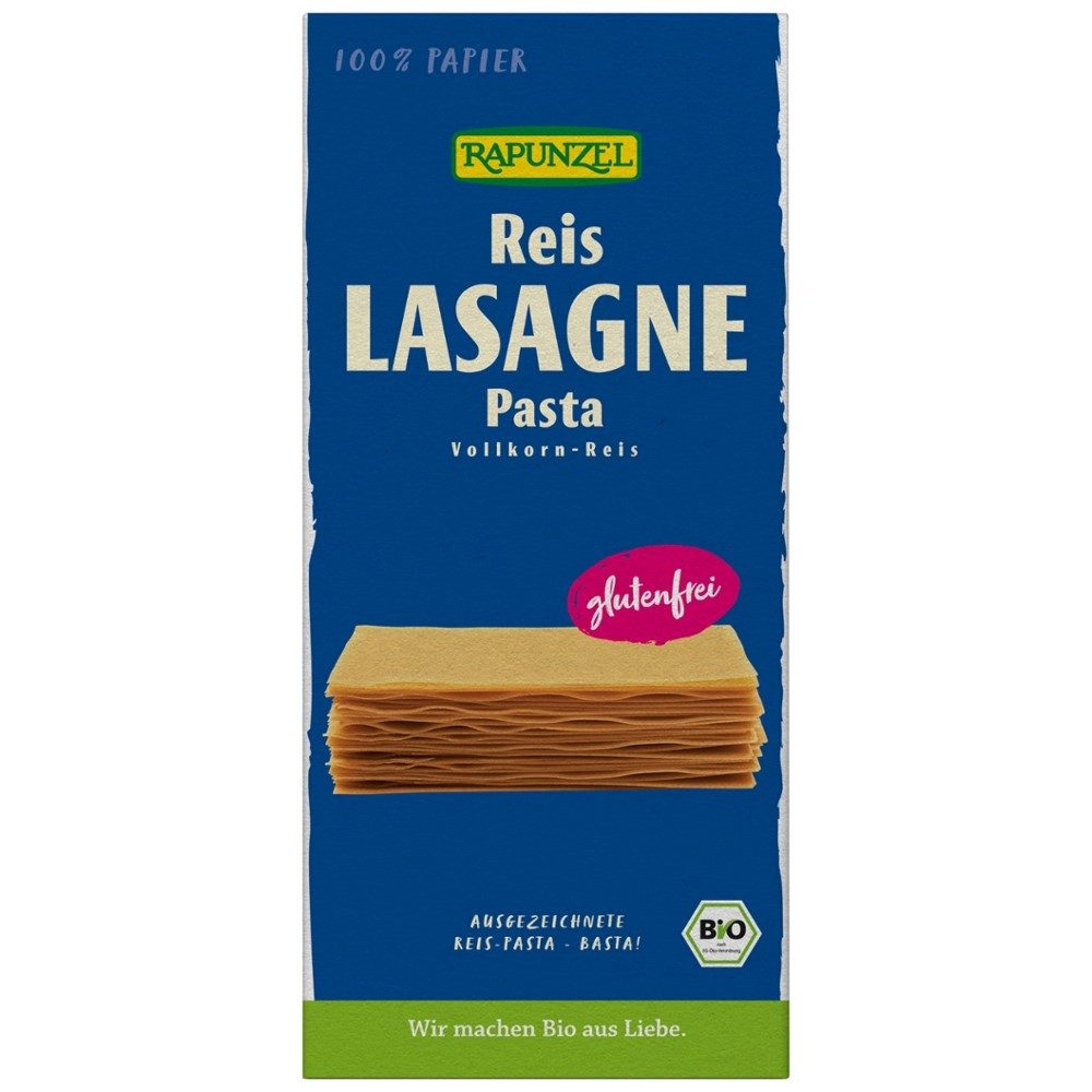 Rapunzel Nudeln Reis-Lasagne - Vollkorn 250g