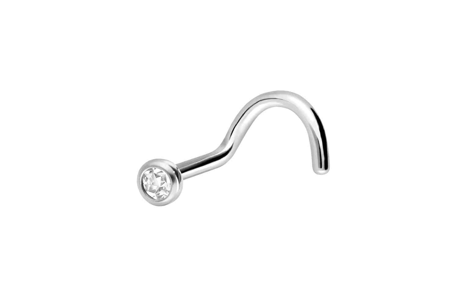 PIERCINGLINE Nasenpiercing Chirurgenstahl Nasenstecker Spirale KRISTALL günstig online kaufen