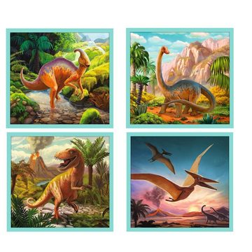 Trefl Puzzle Mega Puzzle Box Dinosaurier 10 in 1 Puzzle 20, 35 und 48 Teile, 48 Puzzleteile