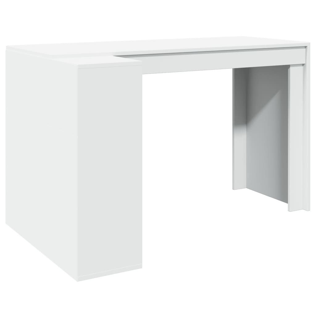Schreibtisch Schreibtisch Weiß 123,5x73,5x75 cm Holzwerkstoff