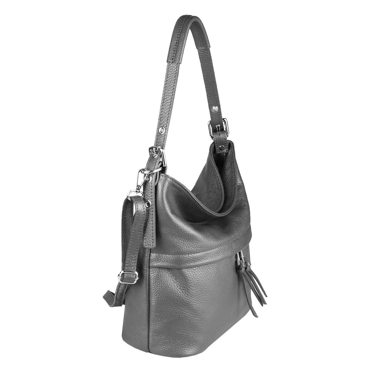 ITALYSHOP24 Schultertasche Made in Italy Damen XL Leder Shopper, als Handta günstig online kaufen