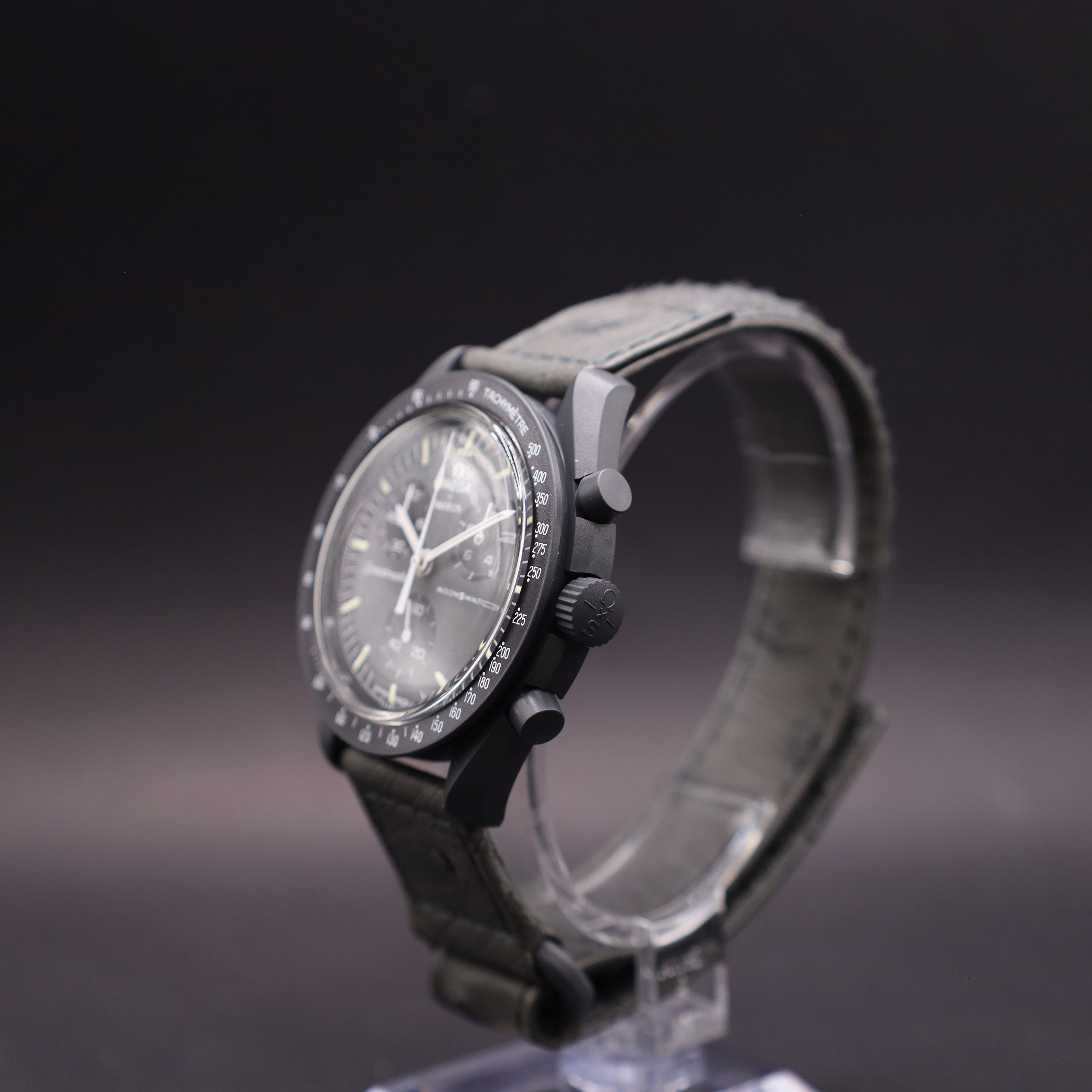 Swatch Chronograph OMEGA x Swatch MoonSwatch Mission to Mercury Straußenleder SO33A100C, (1-tlg)